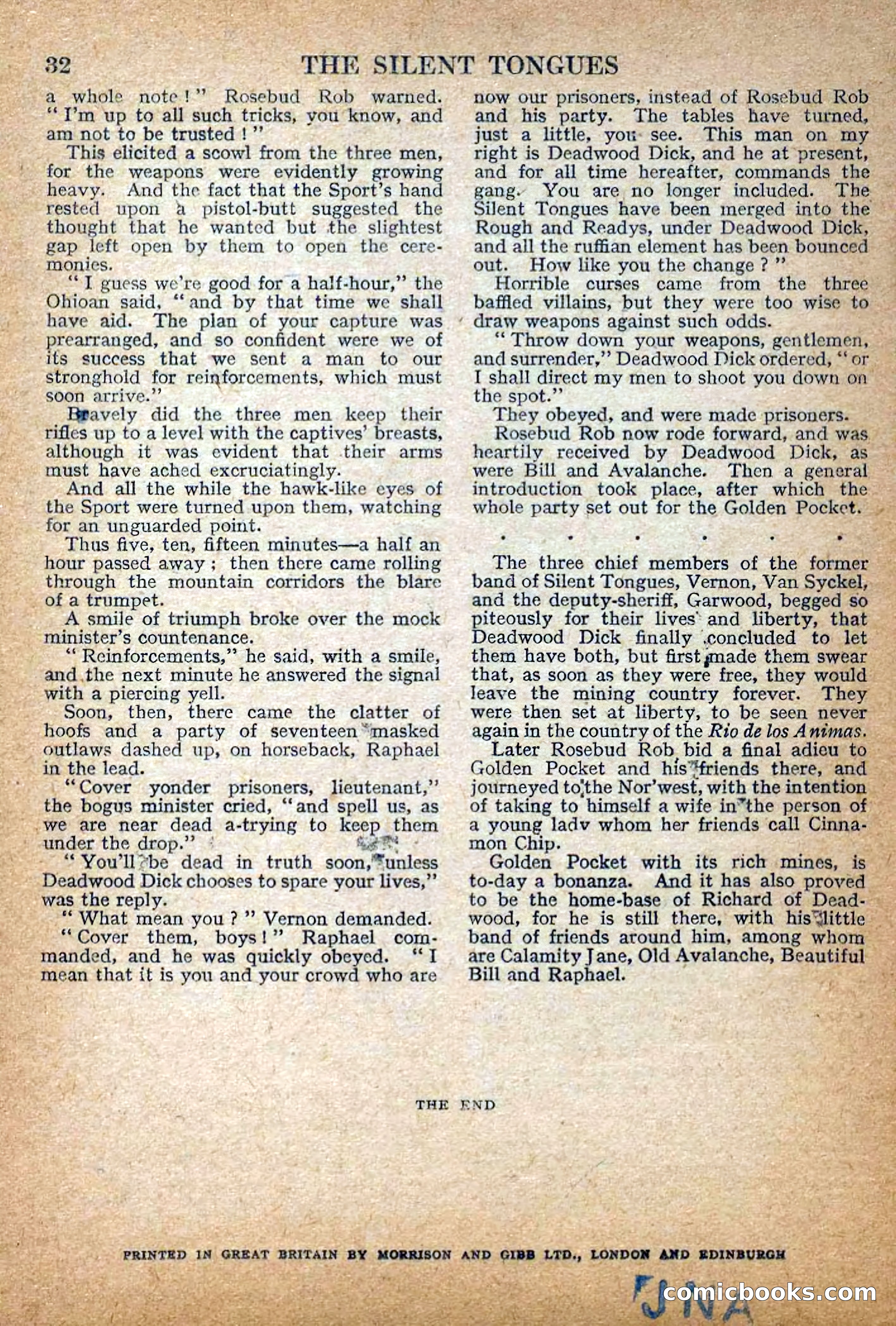Deadwood Dick Library No. 29: The Silent Tongues — page 34 of 36