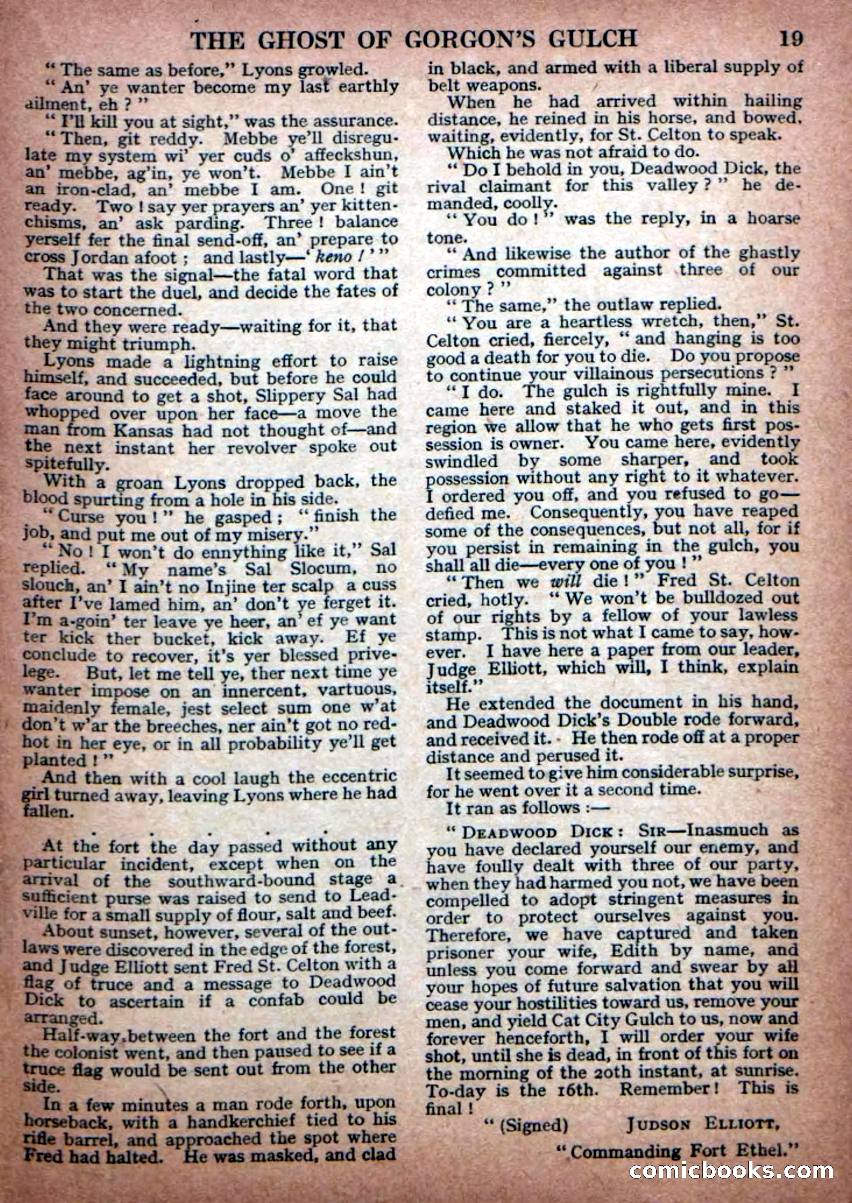 Deadwood Dick Library No. 30: The Ghost of Gorgons Gulch — page 21 of 36