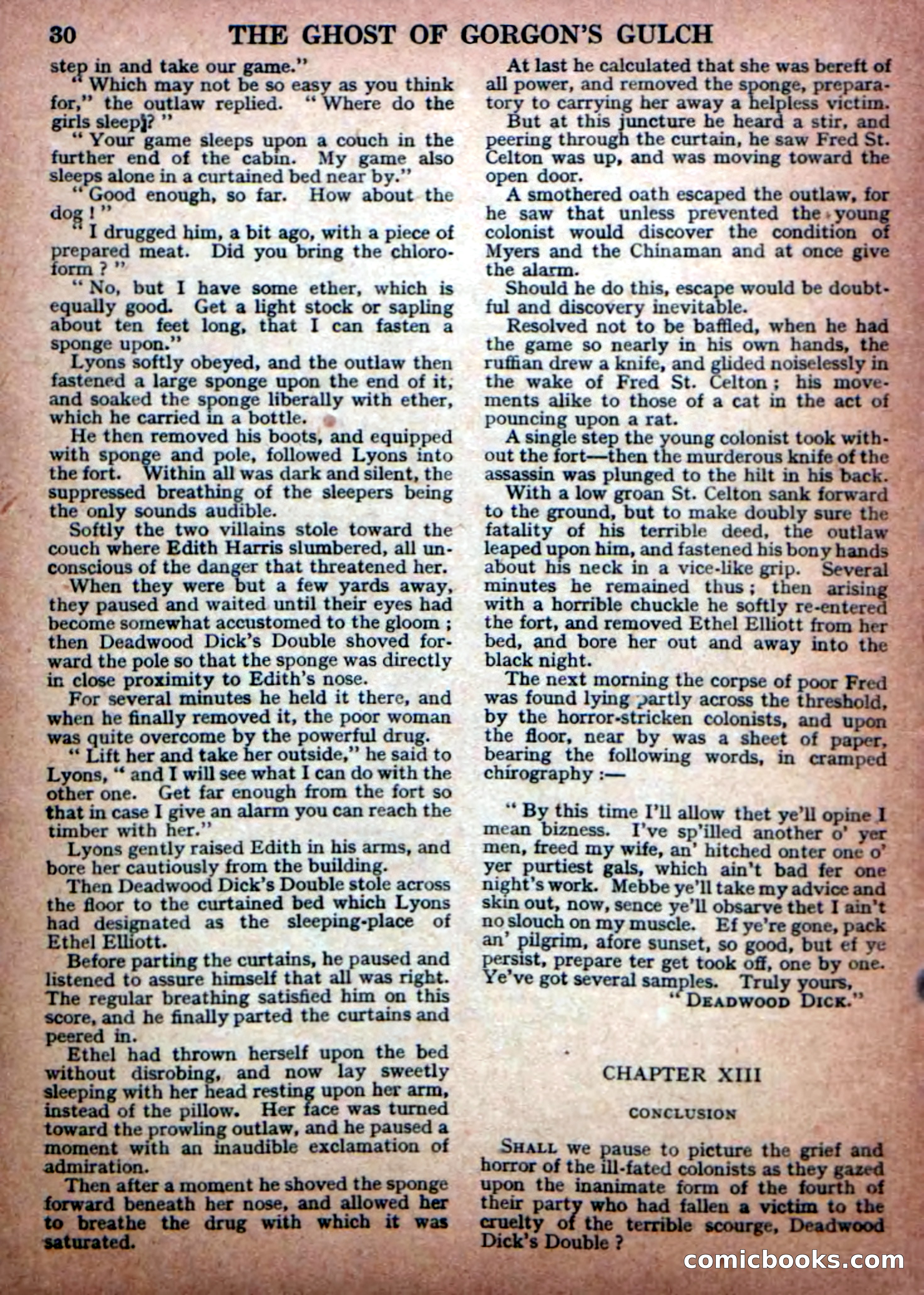 Deadwood Dick Library No. 30: The Ghost of Gorgons Gulch — page 32 of 36