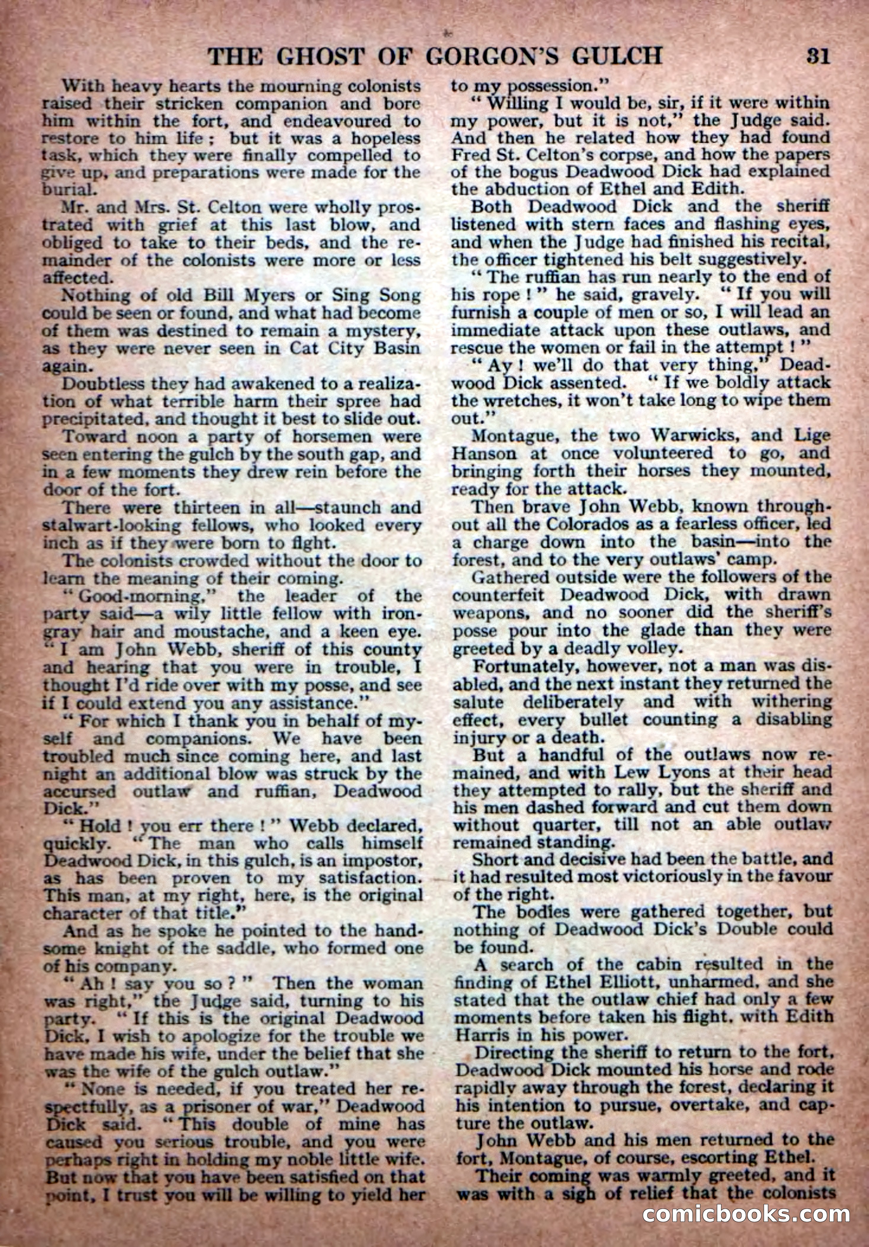 Deadwood Dick Library No. 30: The Ghost of Gorgons Gulch — page 33 of 36