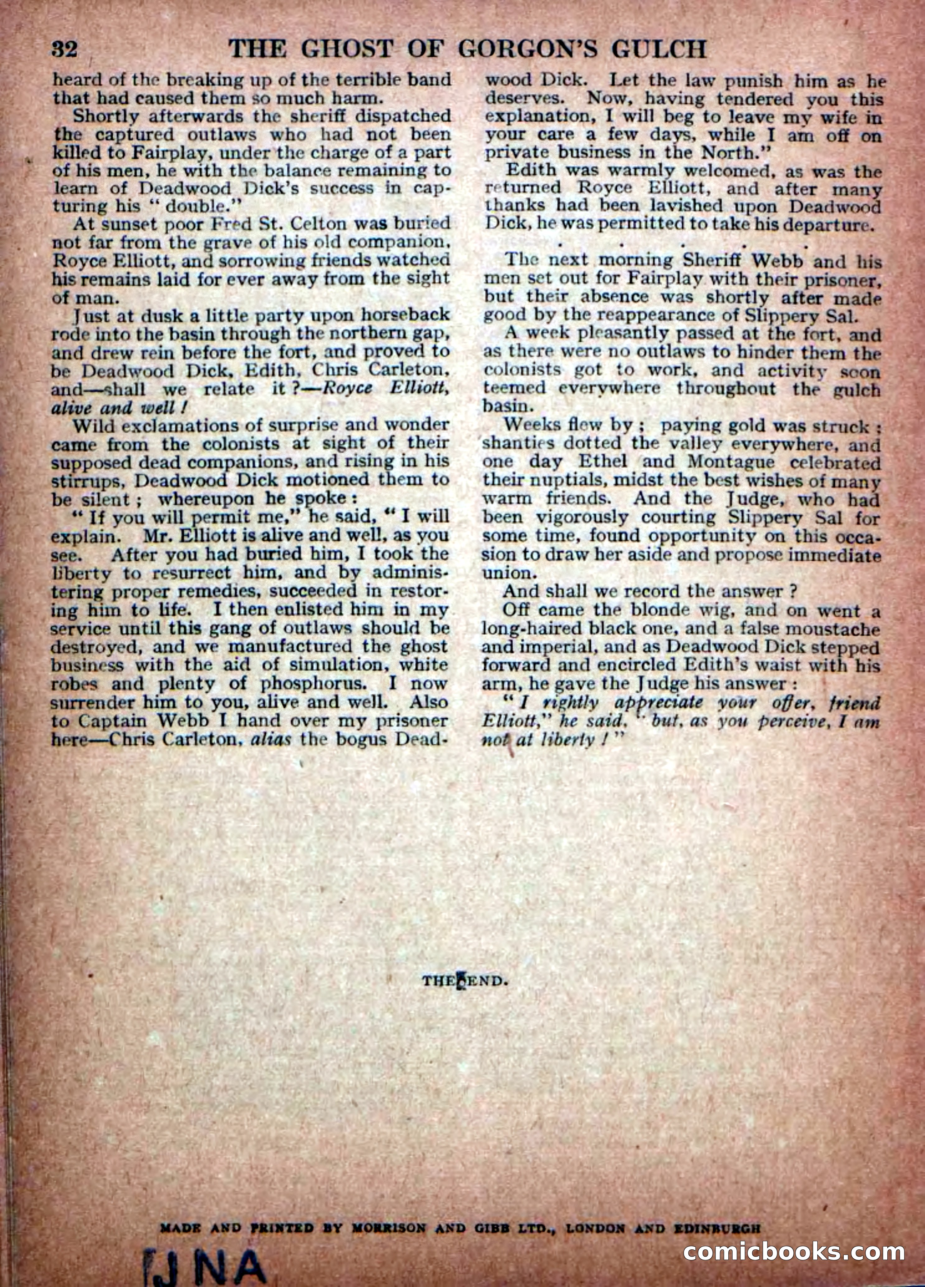 Deadwood Dick Library No. 30: The Ghost of Gorgons Gulch — page 34 of 36