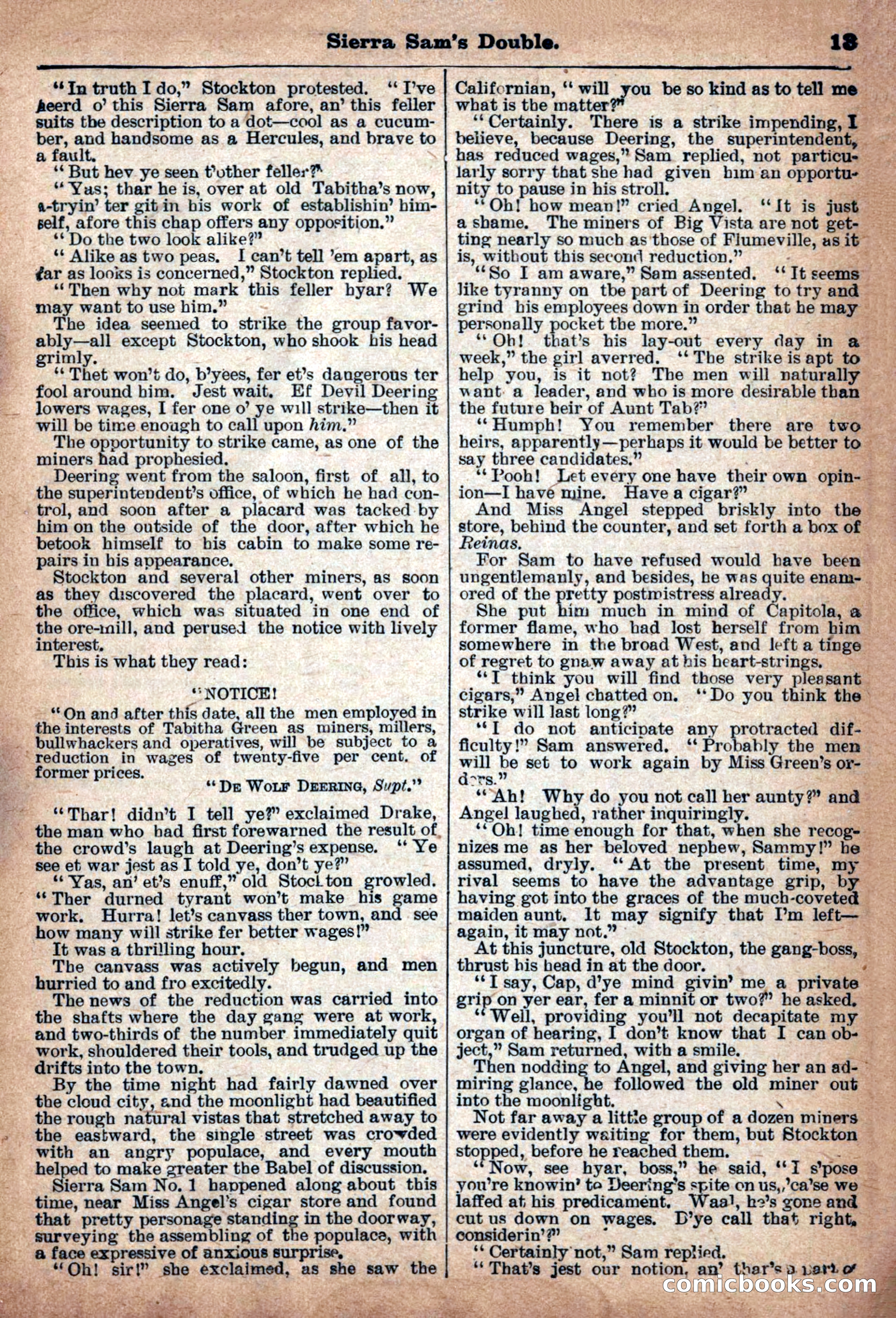 Deadwood Dick Library: Sierra Sam's Double, No. 50 — page 15 of 36