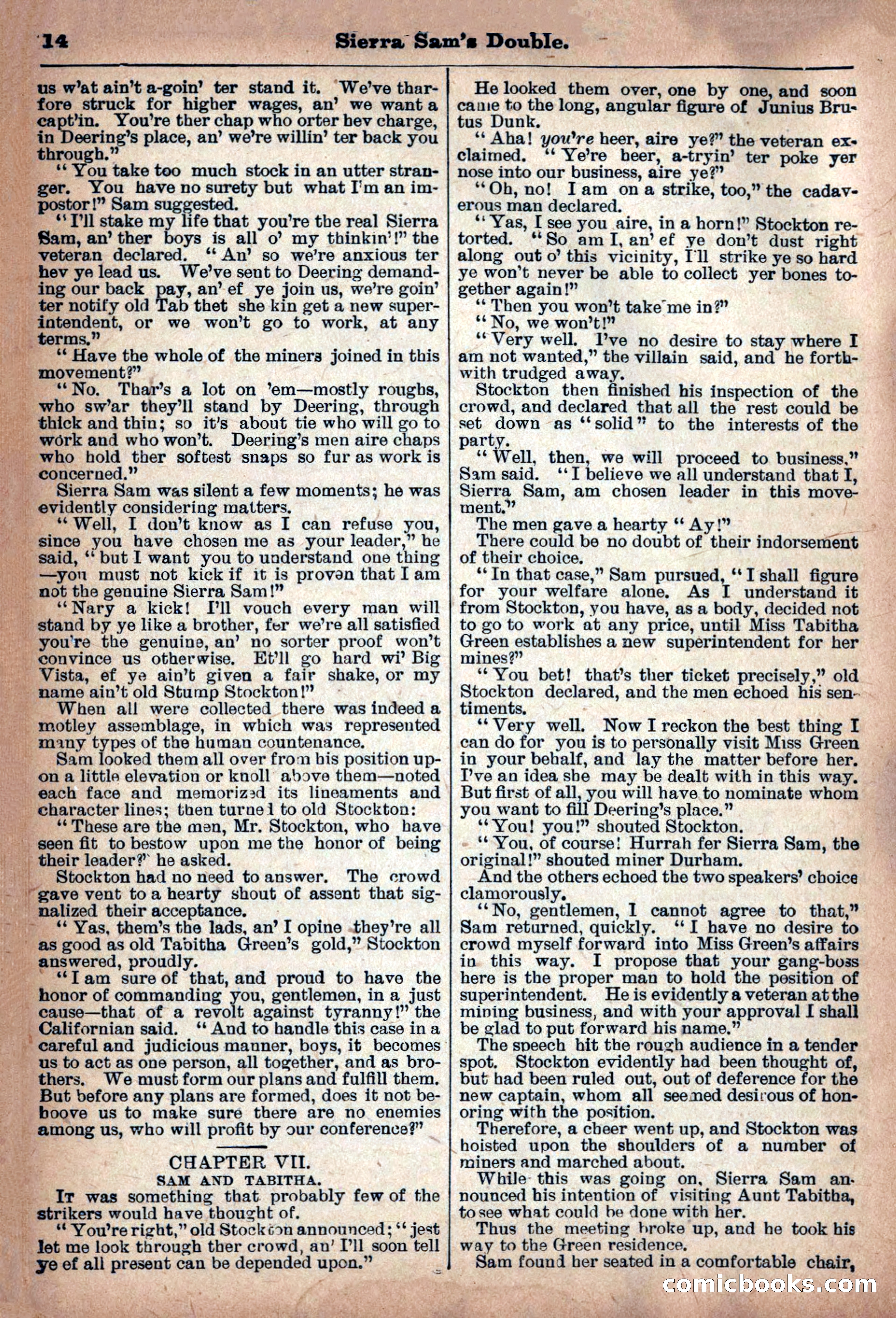 Deadwood Dick Library: Sierra Sam's Double, No. 50 — page 16 of 36