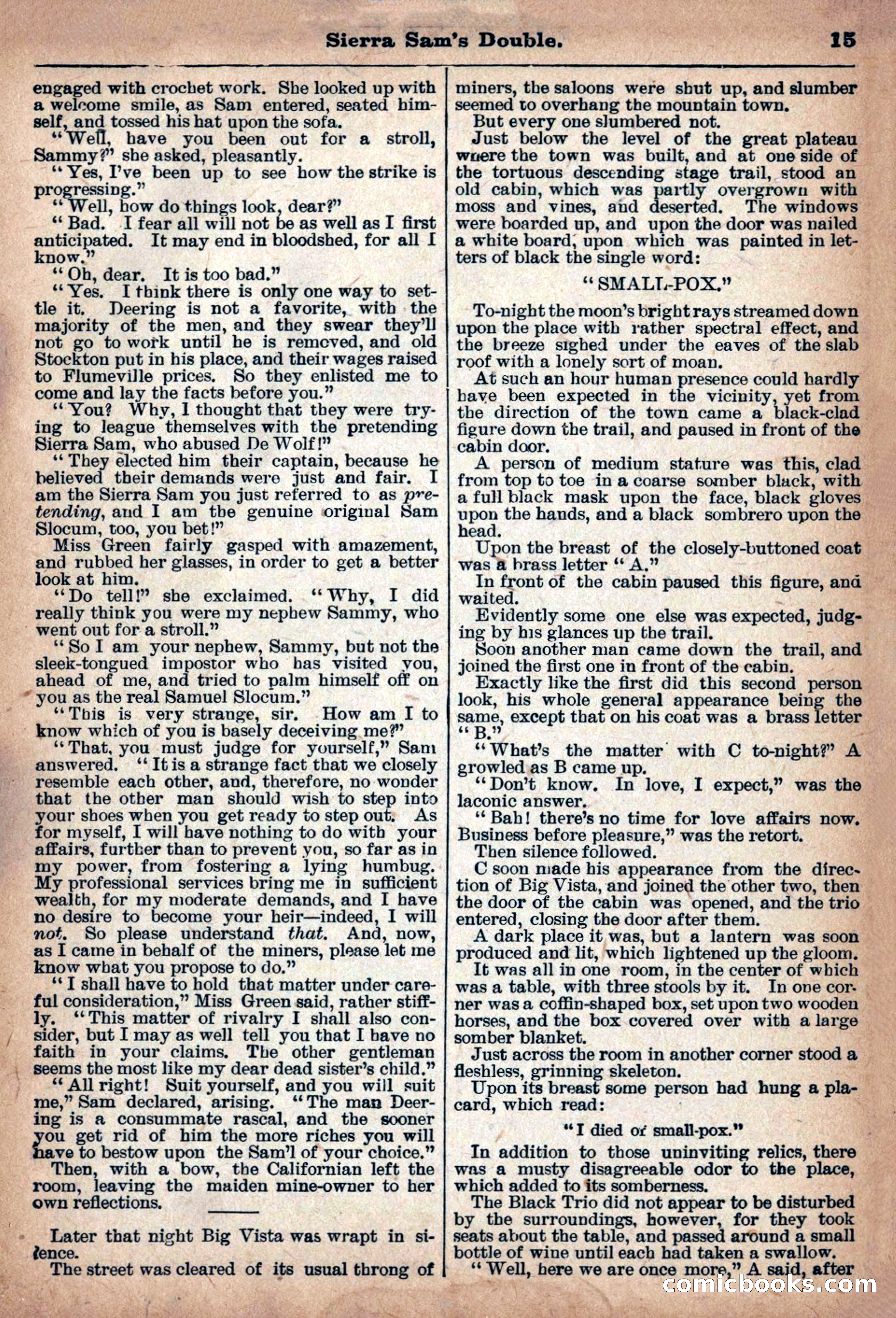 Deadwood Dick Library: Sierra Sam's Double, No. 50 — page 17 of 36