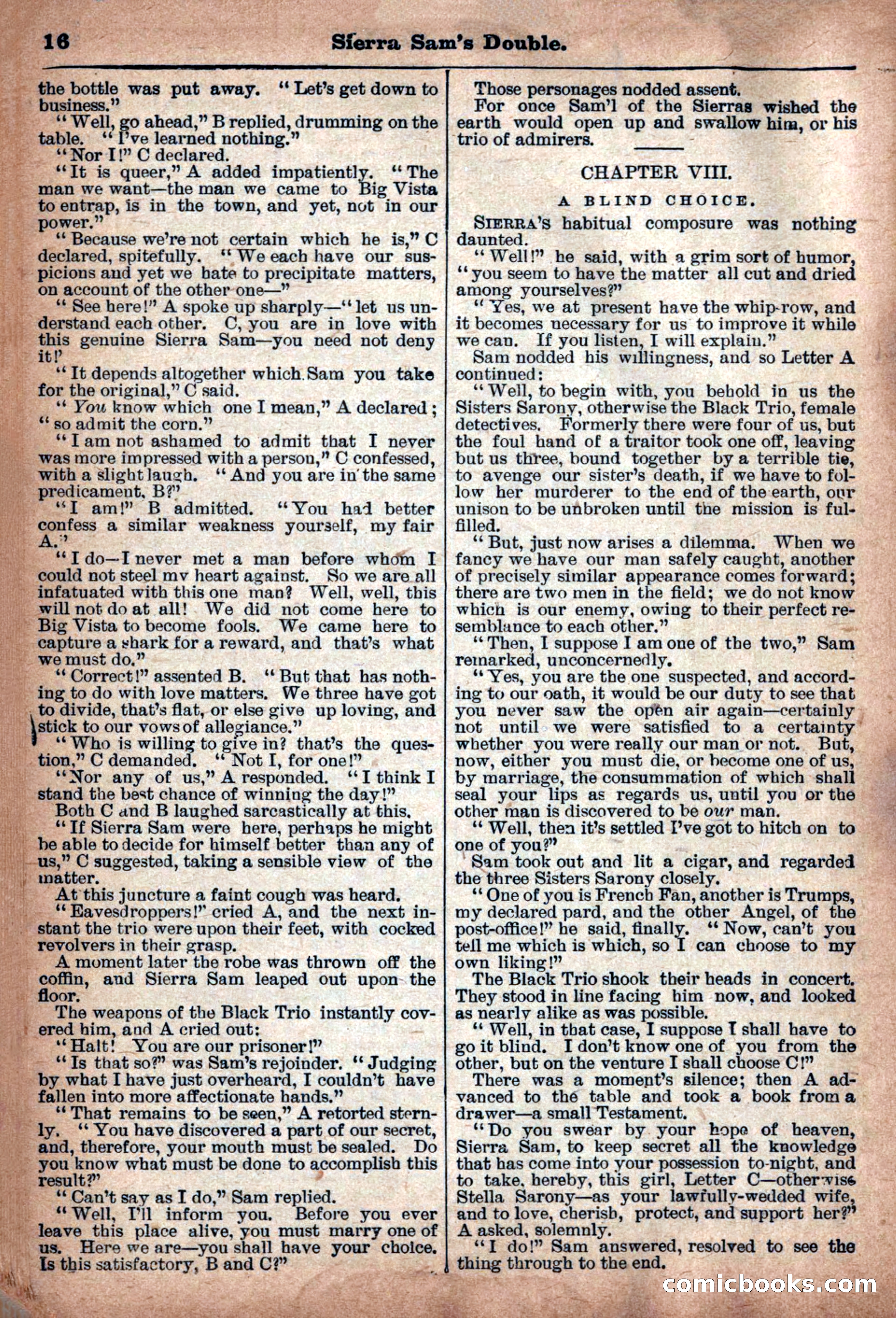 Deadwood Dick Library: Sierra Sam's Double, No. 50 — page 18 of 36