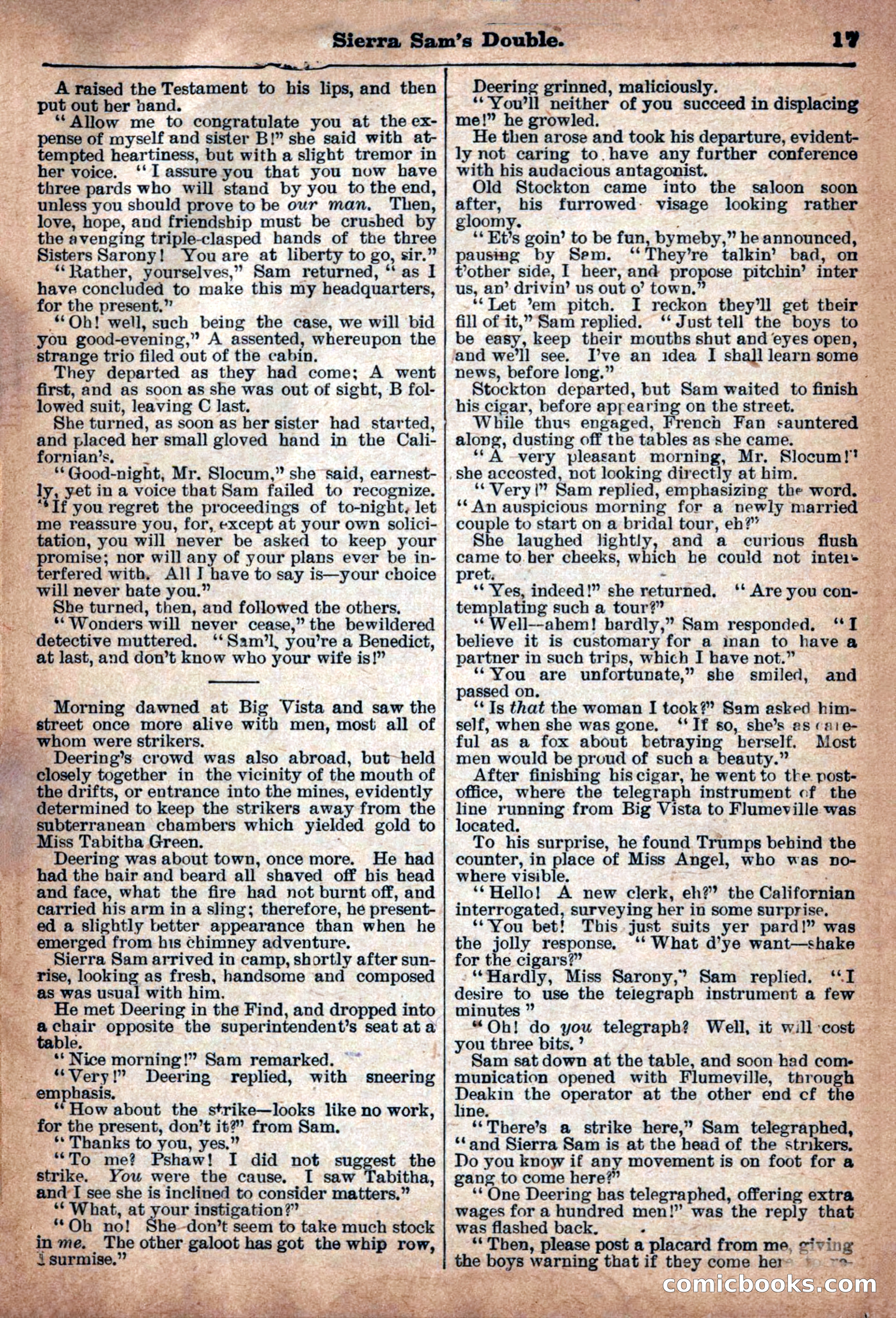 Deadwood Dick Library: Sierra Sam's Double, No. 50 — page 19 of 36