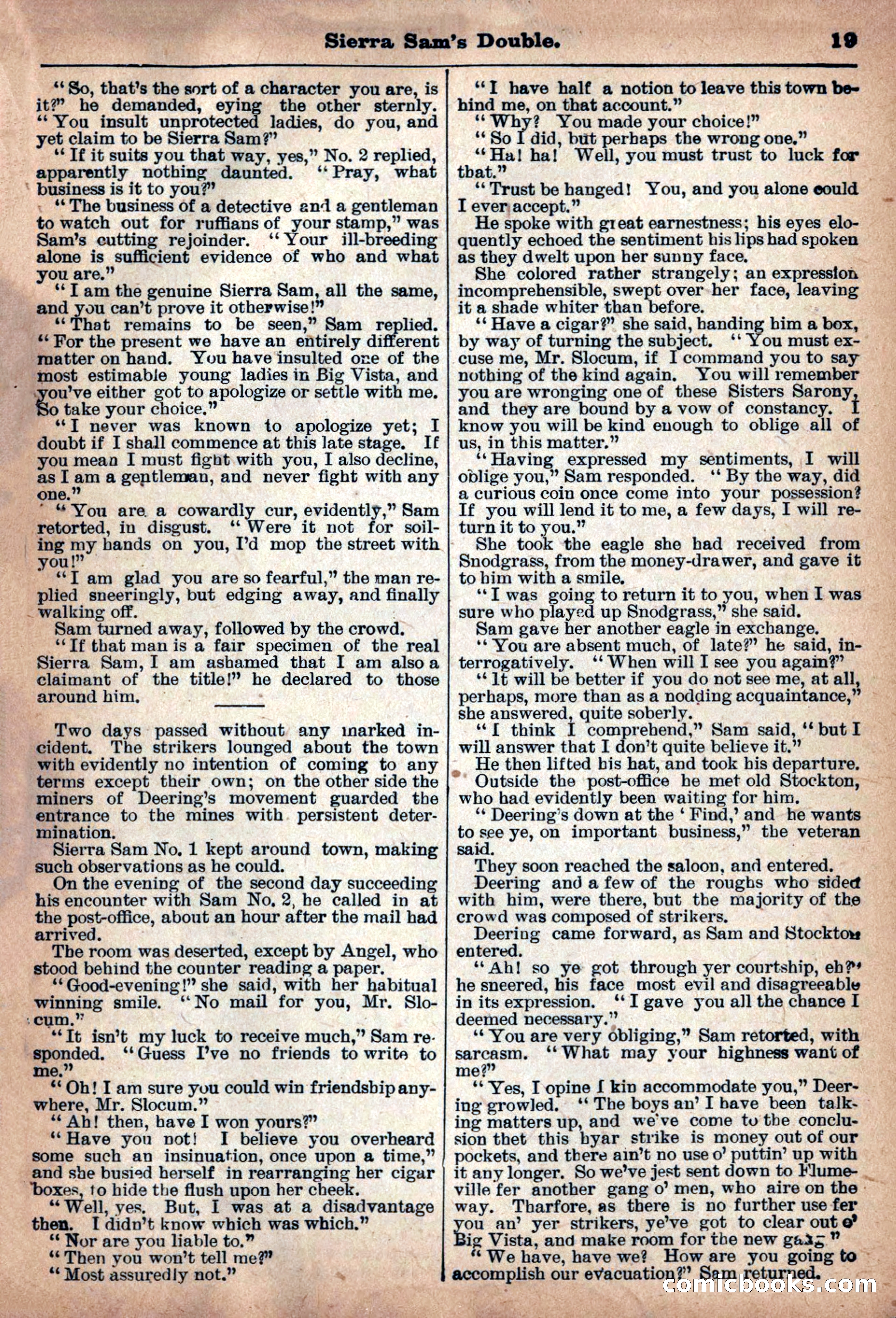 Deadwood Dick Library: Sierra Sam's Double, No. 50 — page 21 of 36