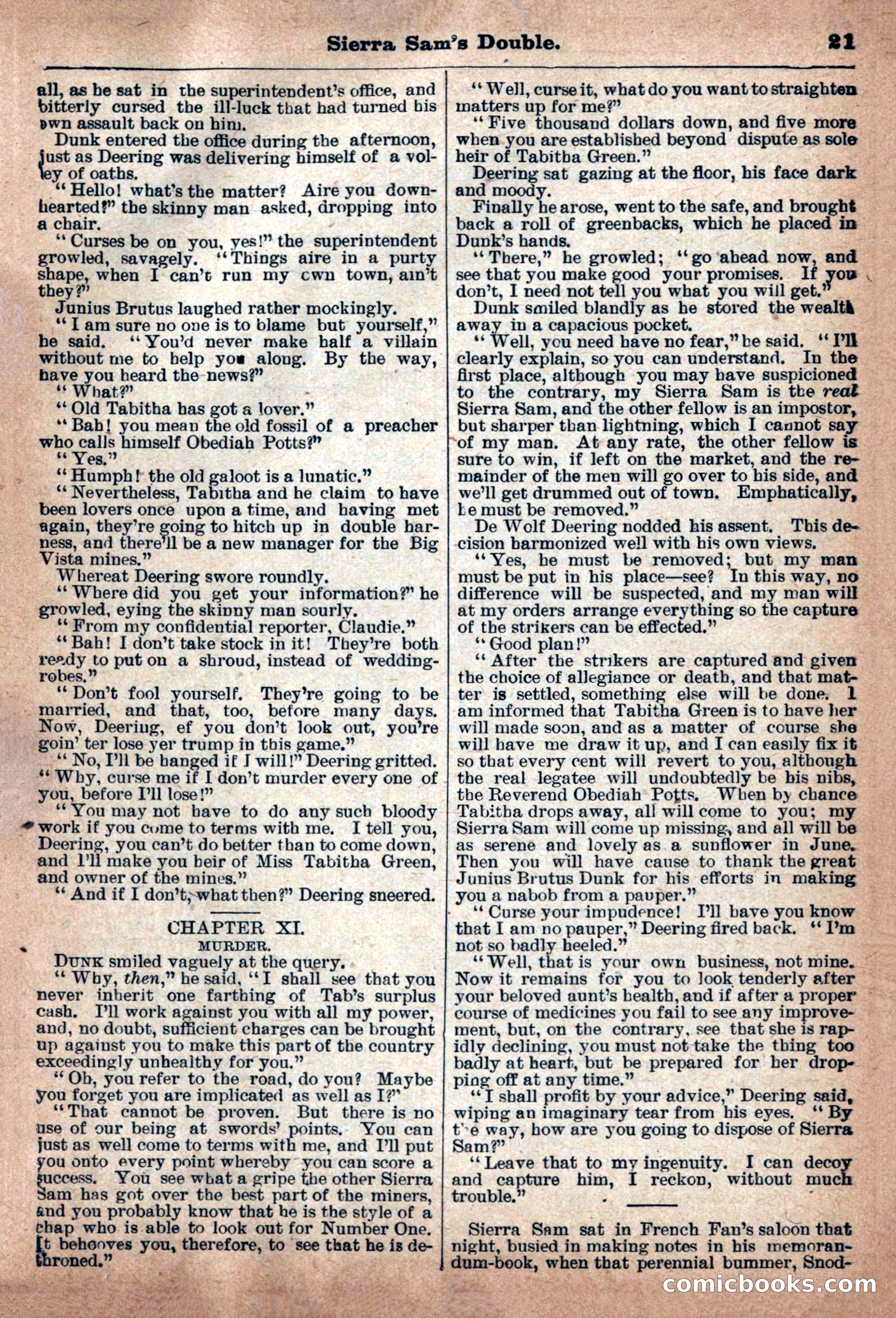 Deadwood Dick Library: Sierra Sam's Double, No. 50 — page 23 of 36