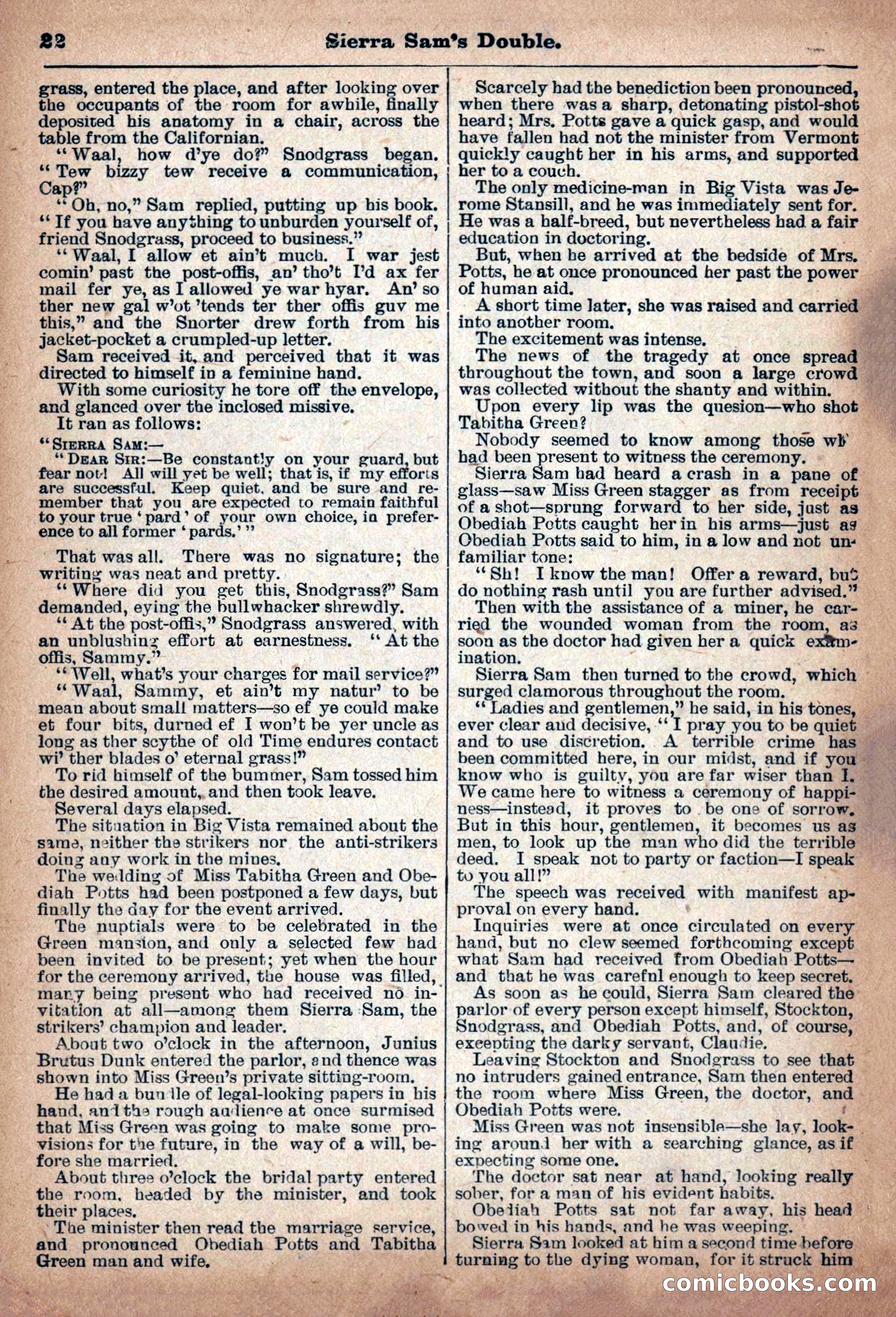 Deadwood Dick Library: Sierra Sam's Double, No. 50 — page 24 of 36