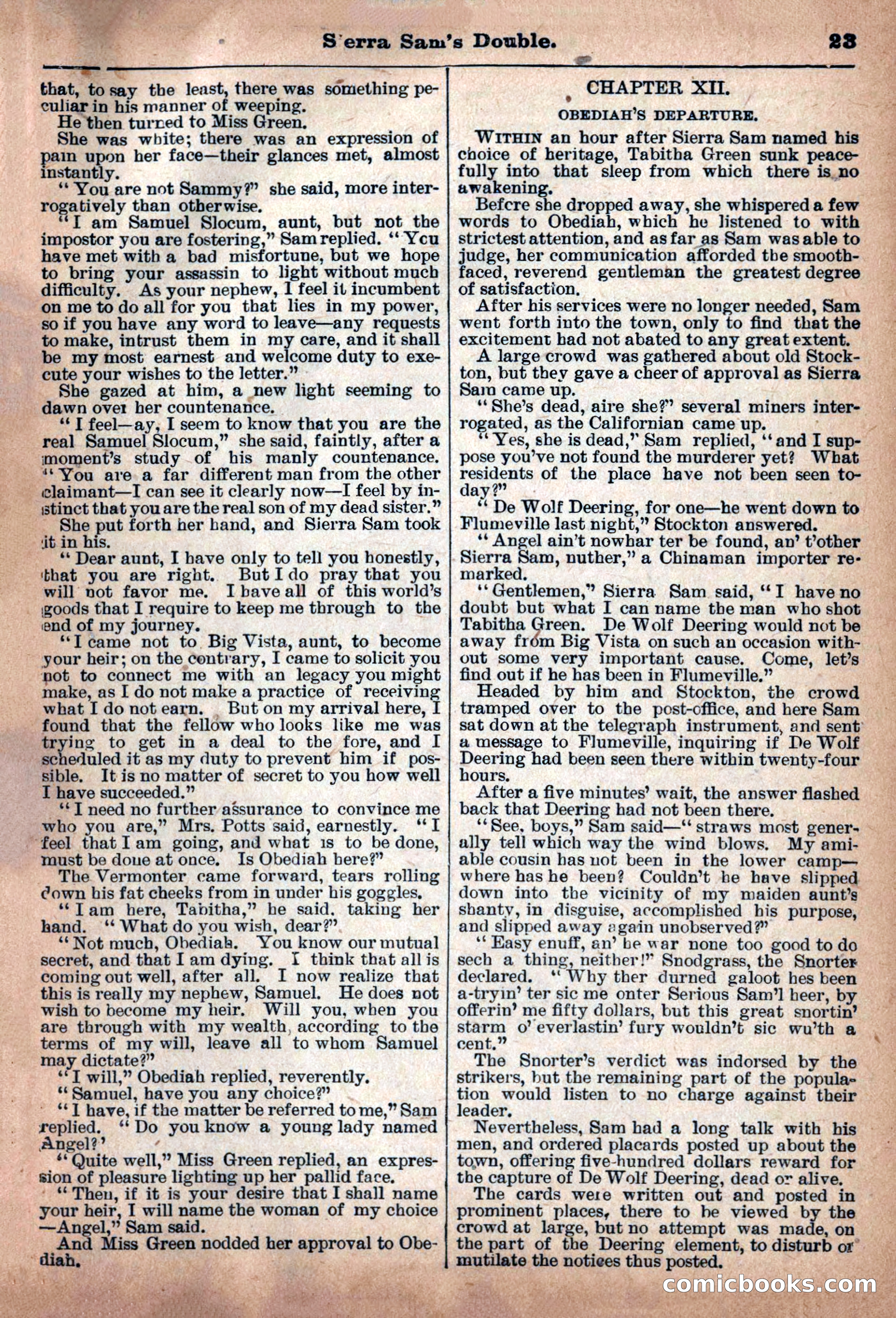 Deadwood Dick Library: Sierra Sam's Double, No. 50 — page 25 of 36