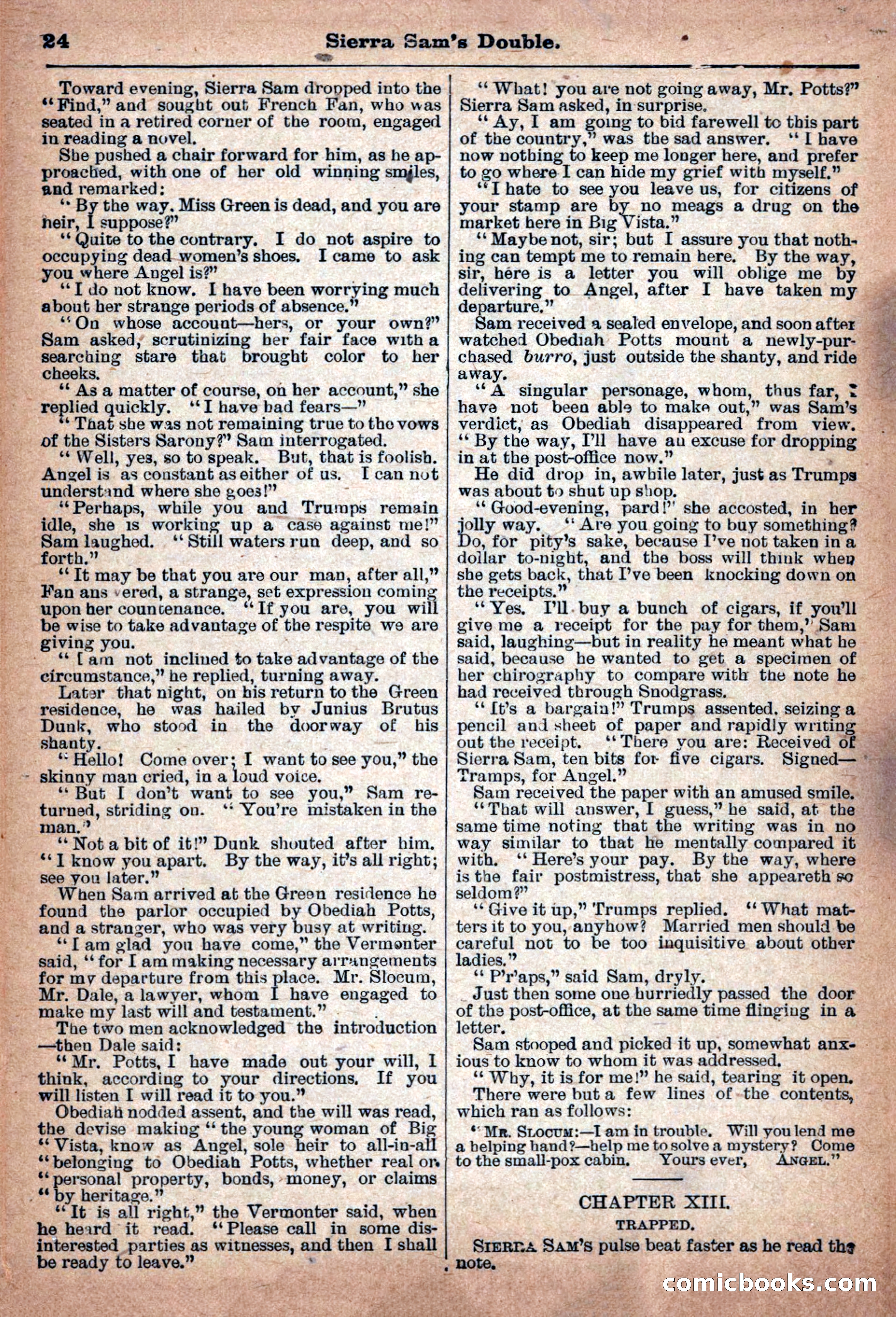 Deadwood Dick Library: Sierra Sam's Double, No. 50 — page 26 of 36