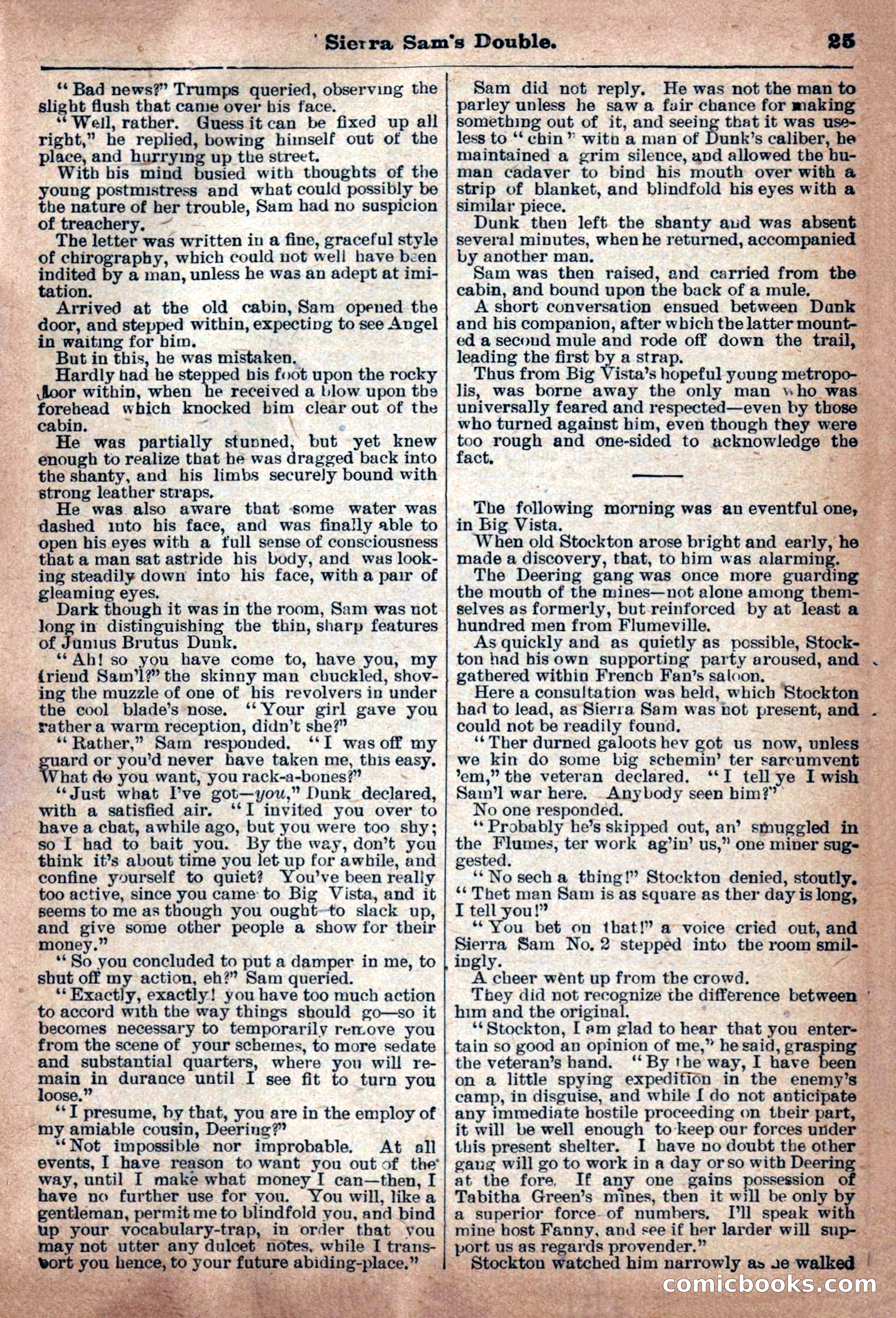 Deadwood Dick Library: Sierra Sam's Double, No. 50 — page 27 of 36