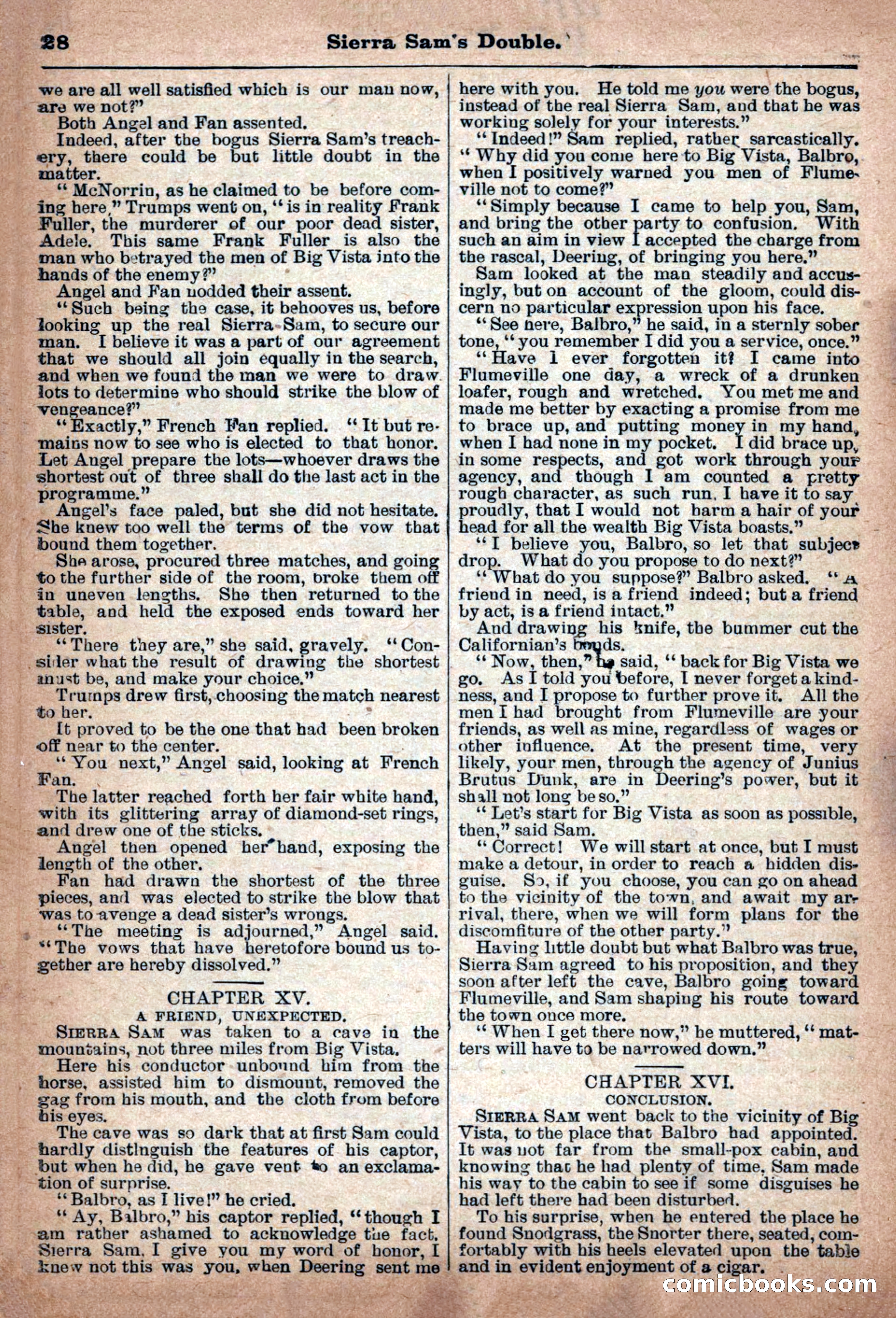 Deadwood Dick Library: Sierra Sam's Double, No. 50 — page 30 of 36