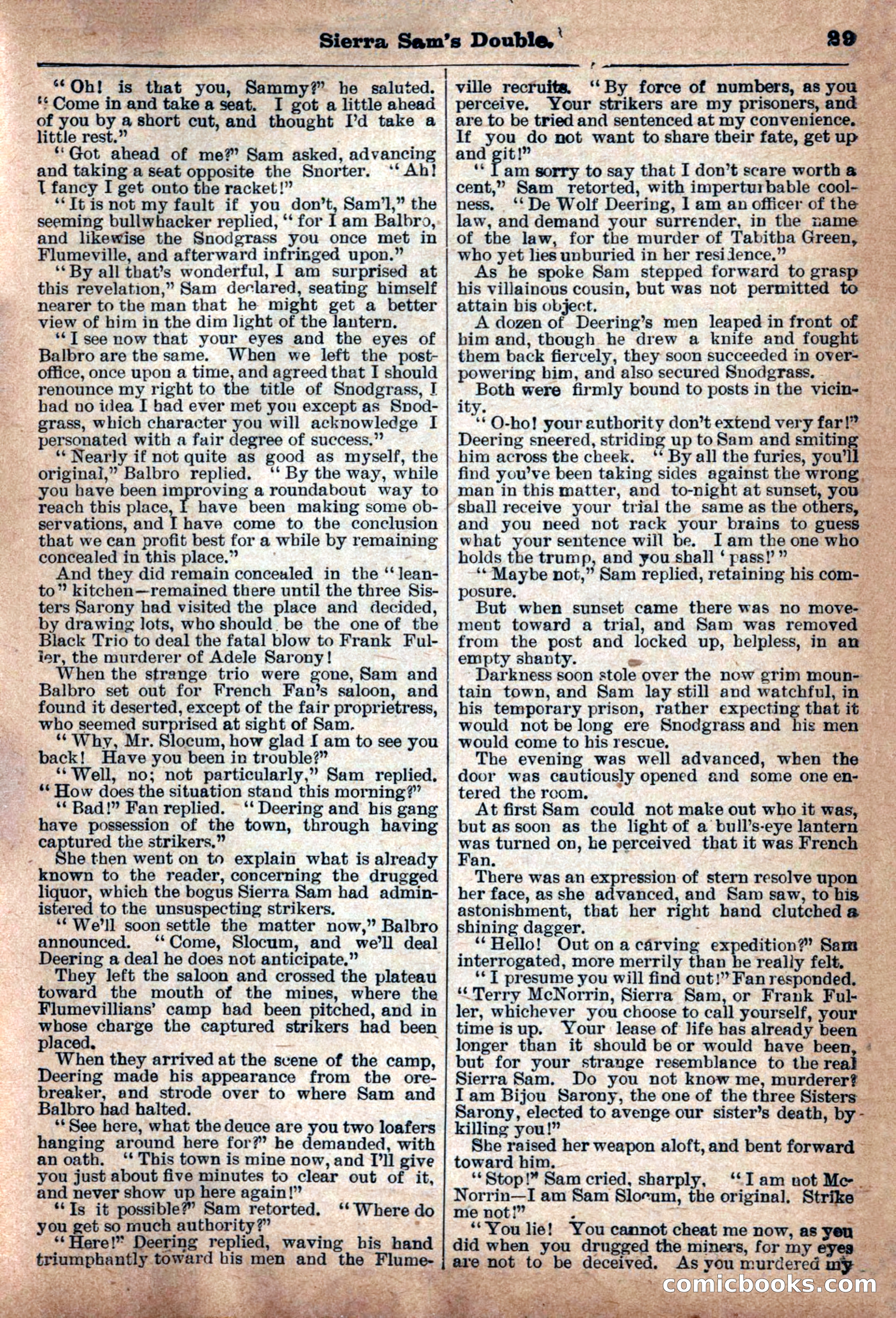 Deadwood Dick Library: Sierra Sam's Double, No. 50 — page 31 of 36
