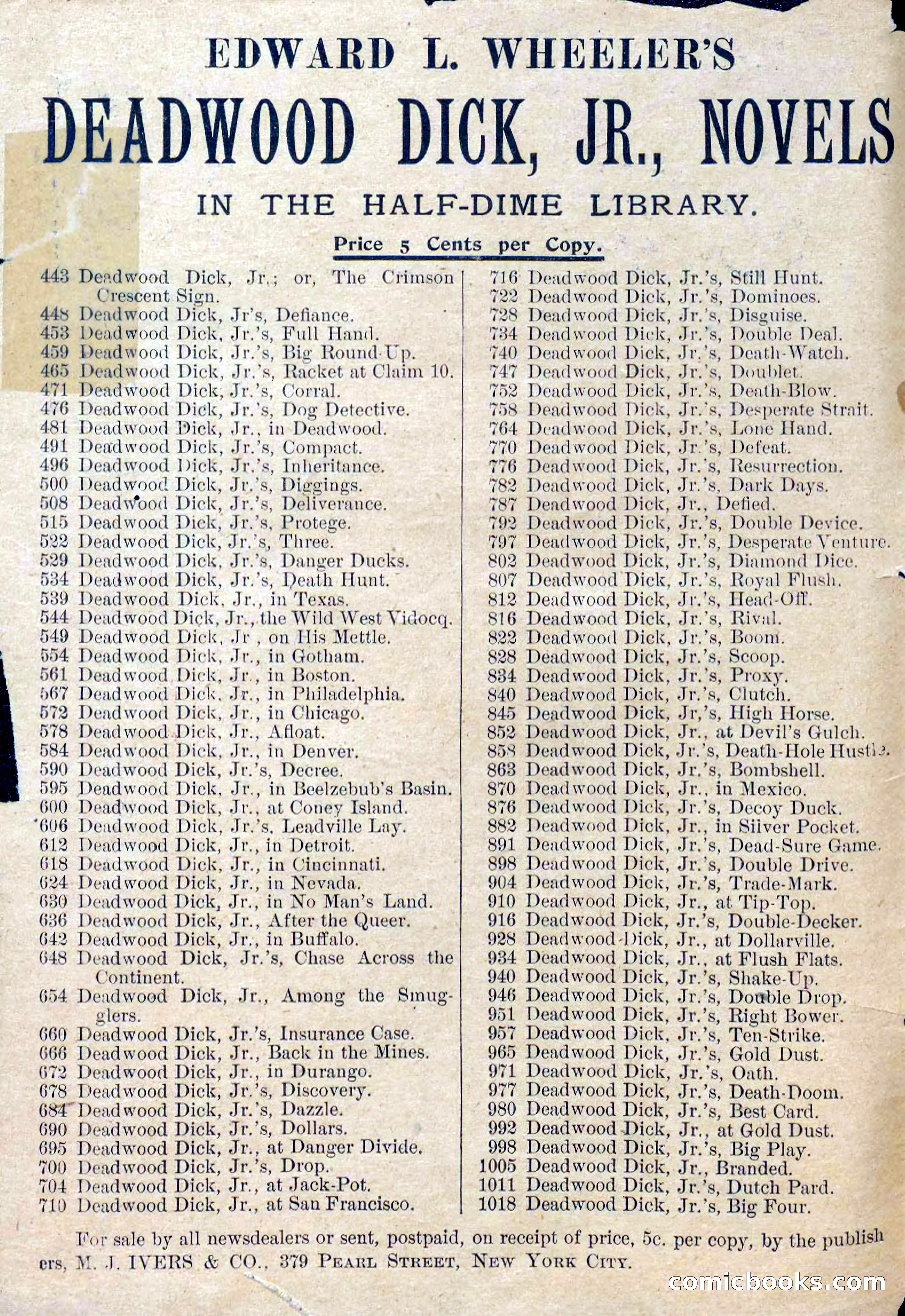 Deadwood Dick Library, Vol. 1, No. 1 — page 2 of 40