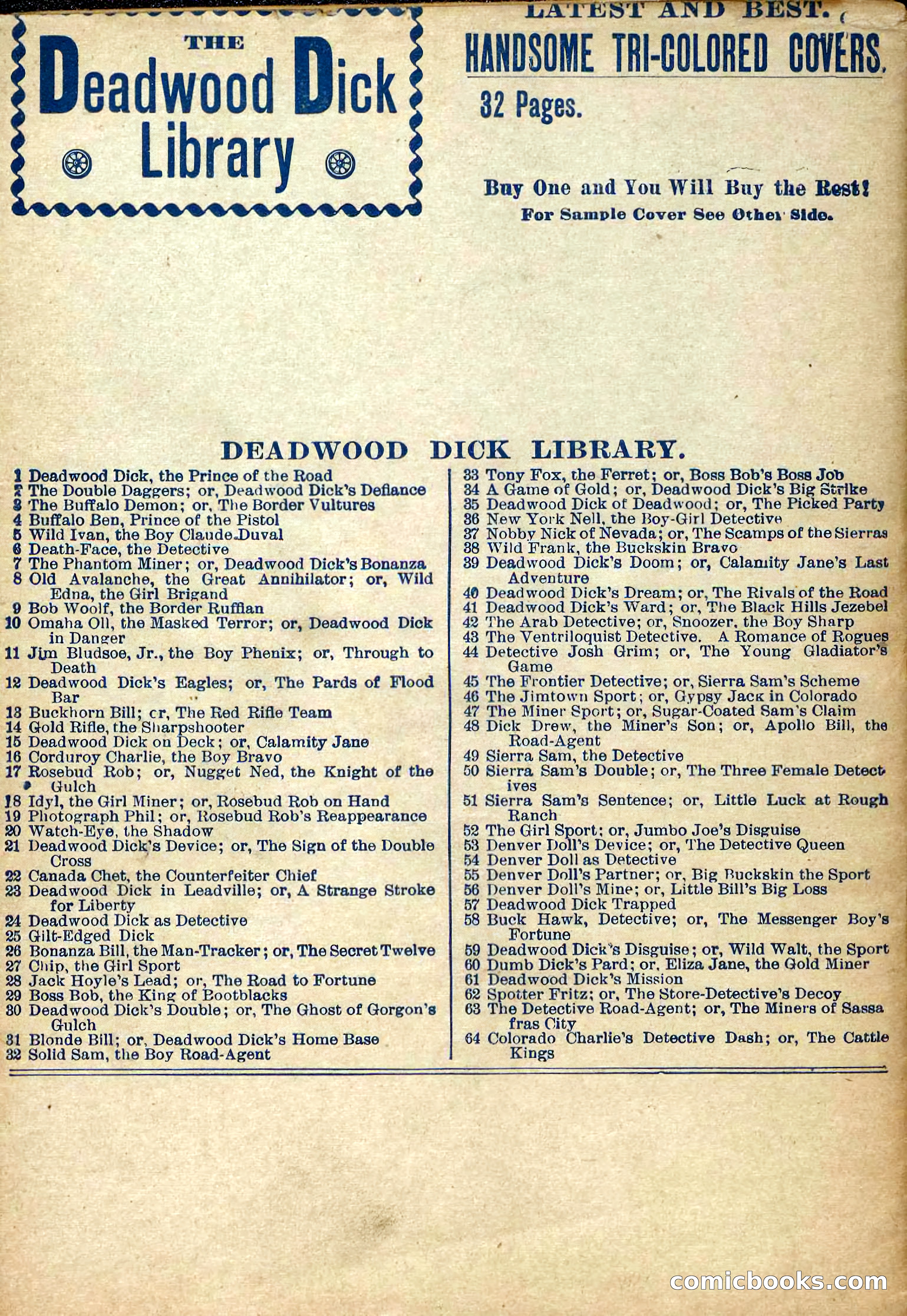 The Deadwood Dick Library, No. 3 — page 40 of 40