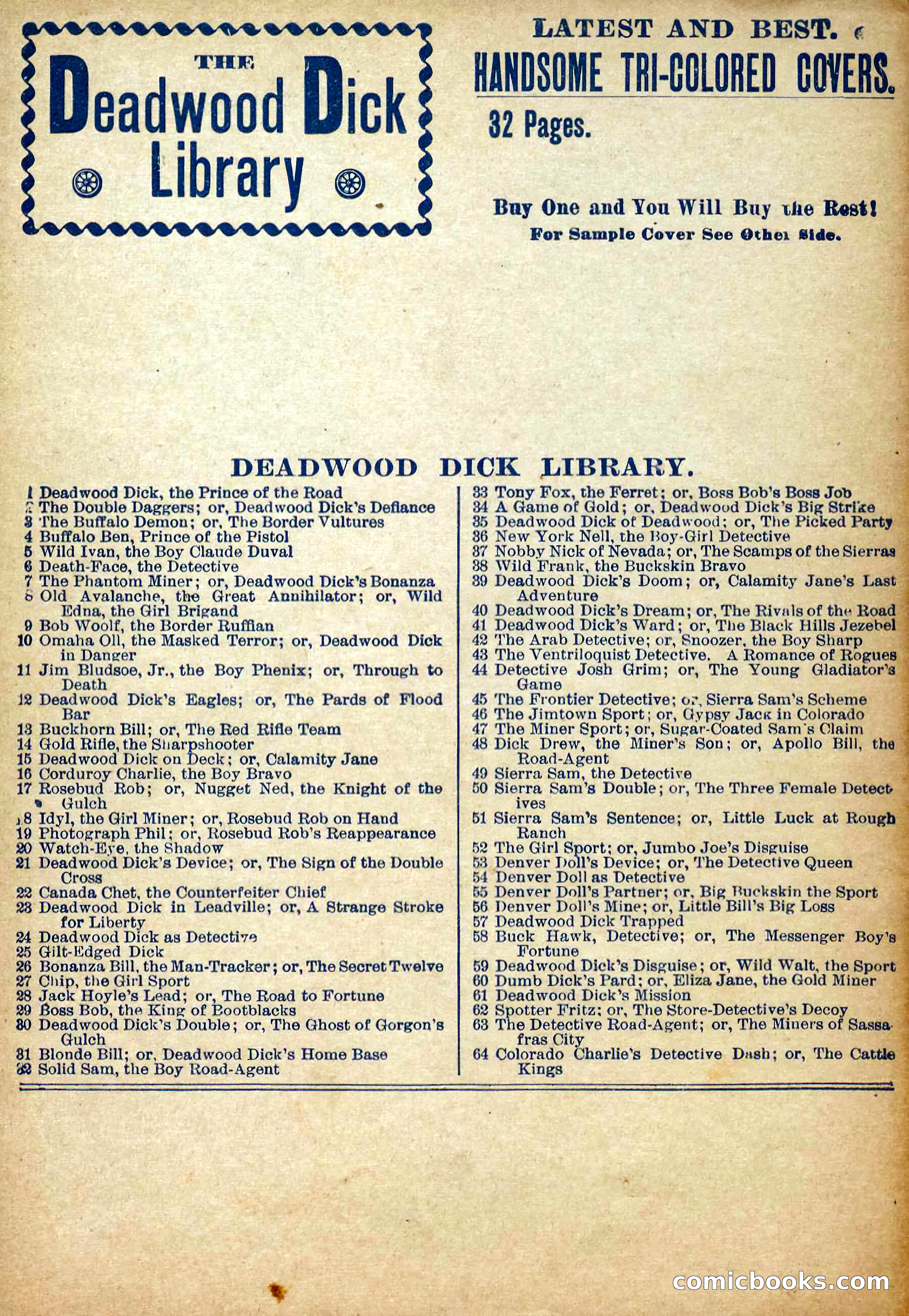 Deadwood Dick Library, No. 4 — page 41 of 41