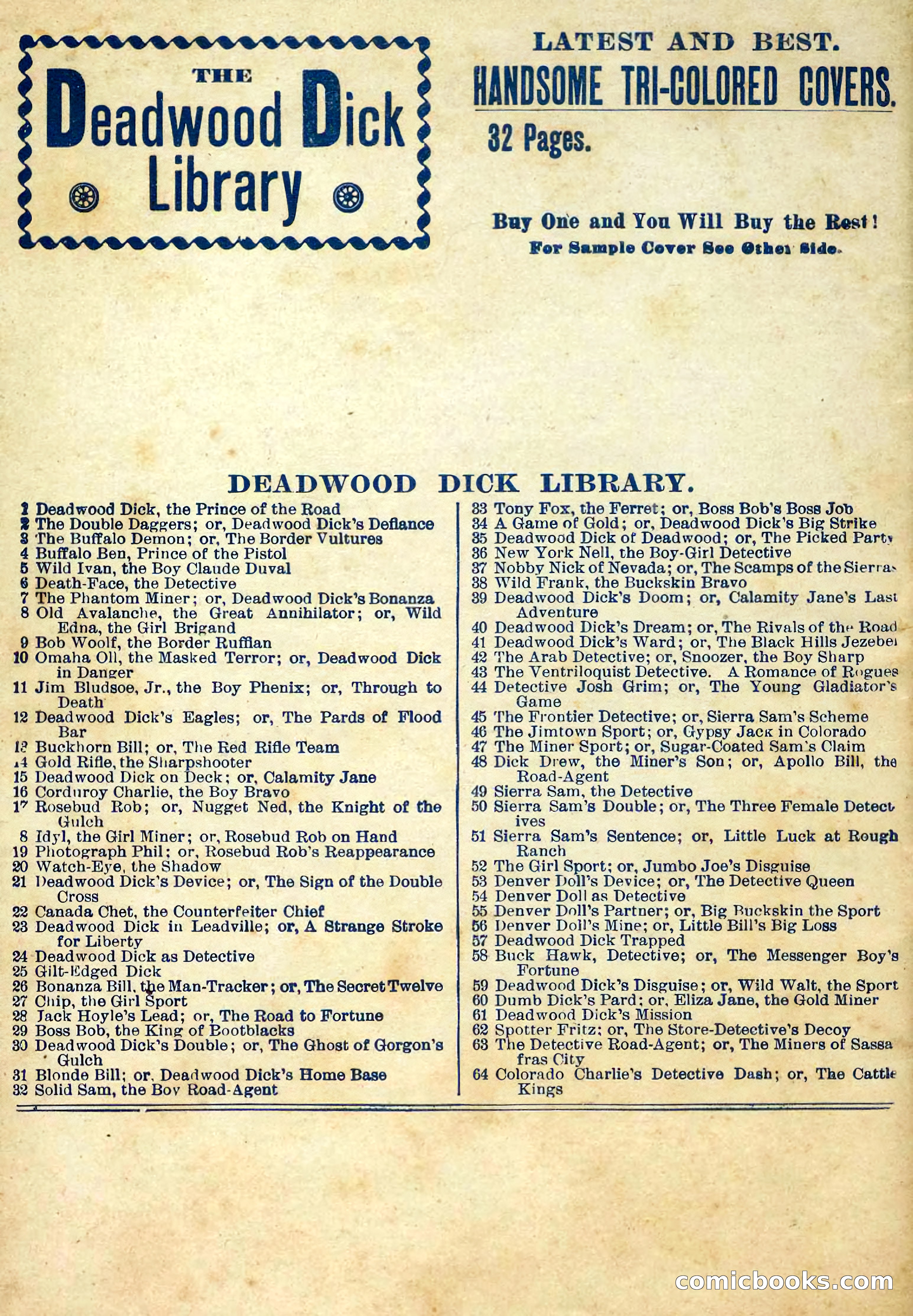 Deadwood Dick Library, No. 6 — page 42 of 42