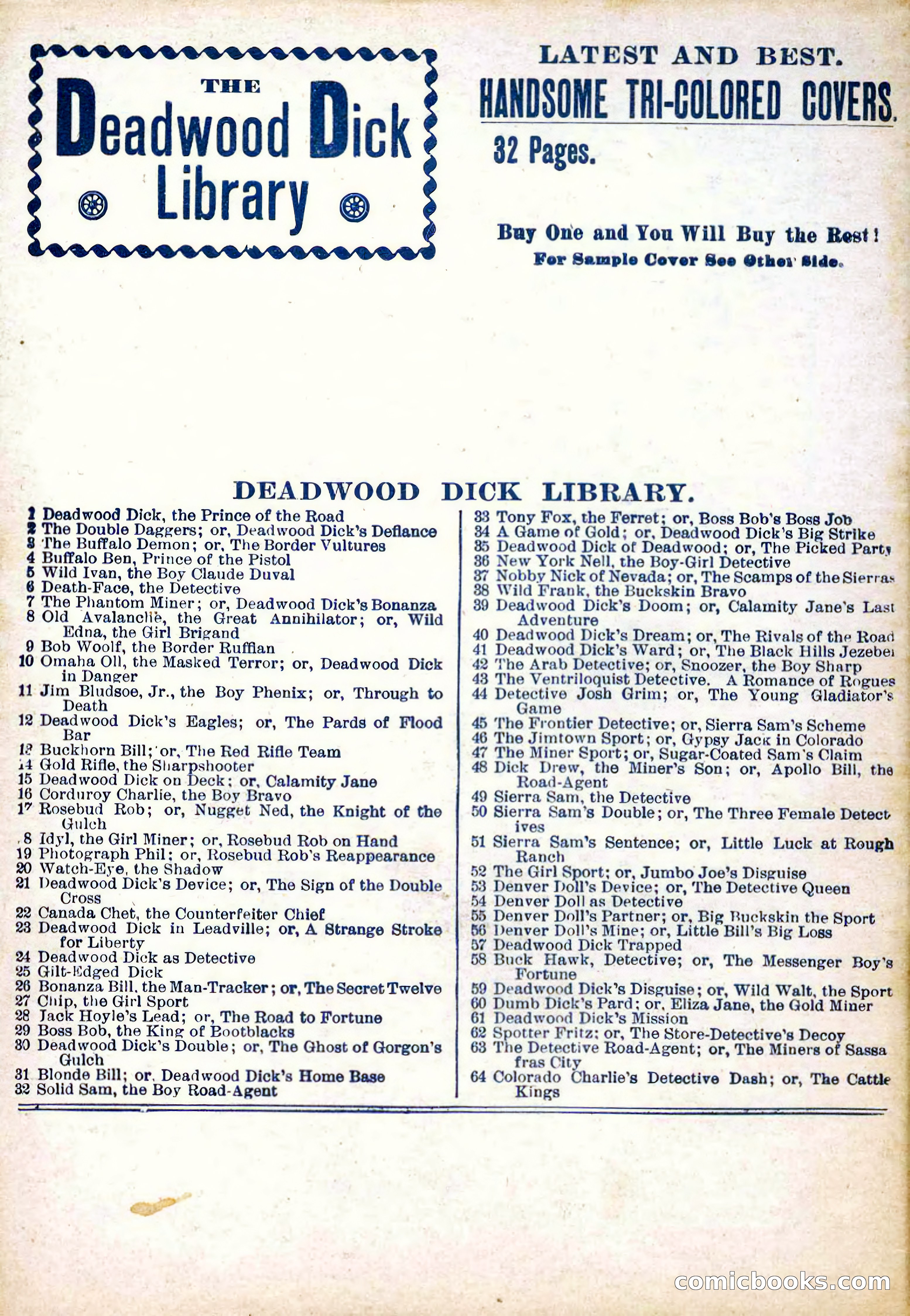 The Deadwood Dick Library, No. 22 — page 40 of 40