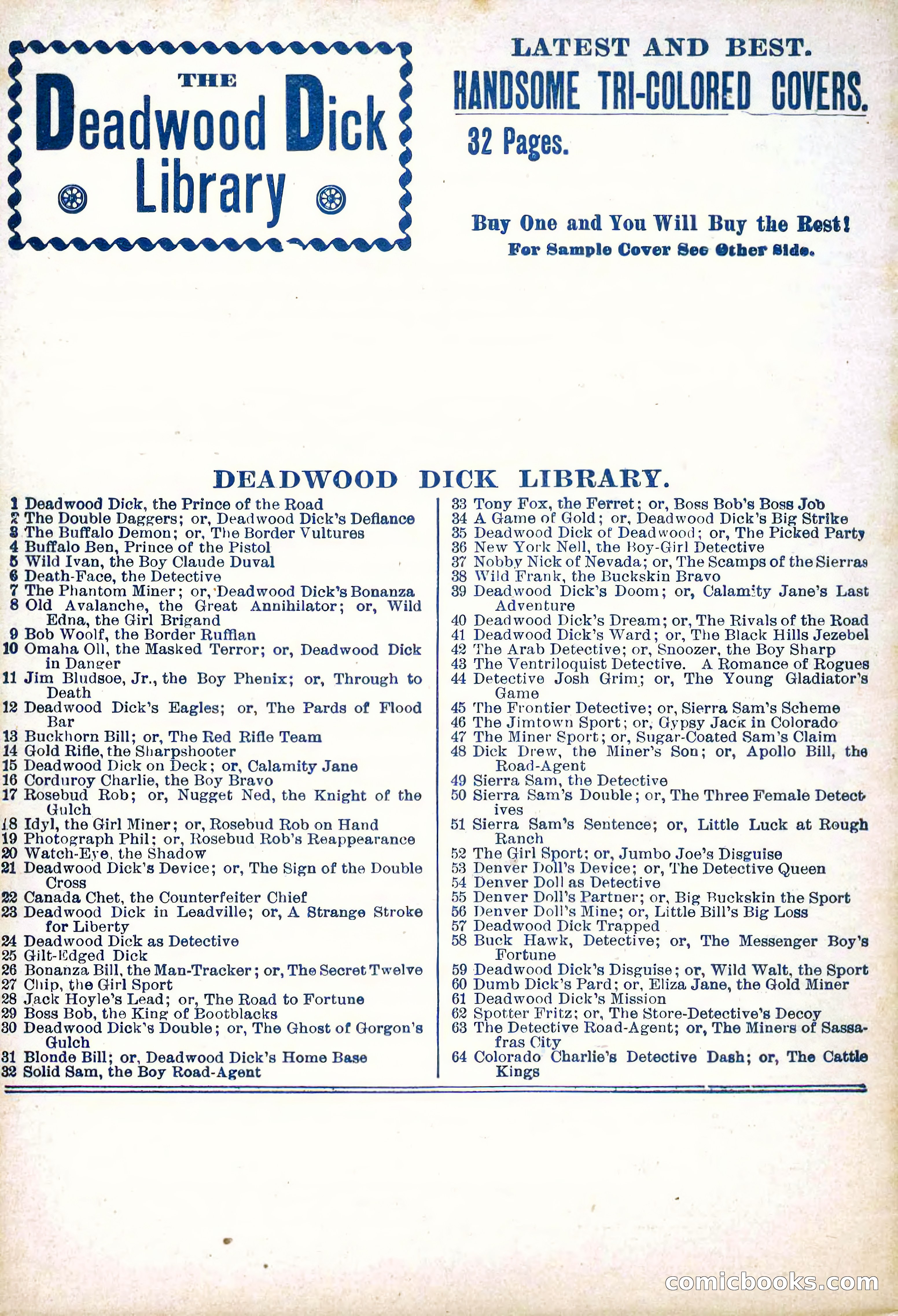 The Deadwood Dick Library, Vol. II, No. 24 — page 38 of 38
