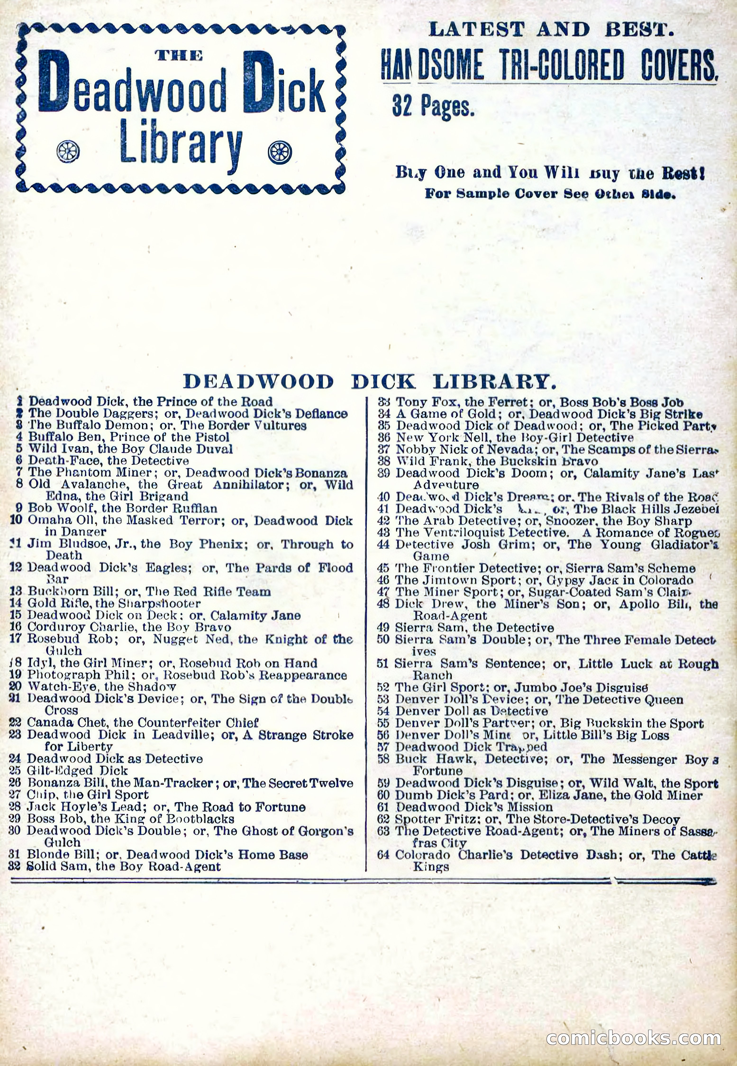 Deadwood Dick Library, Vol. II, No. 26 — page 40 of 40