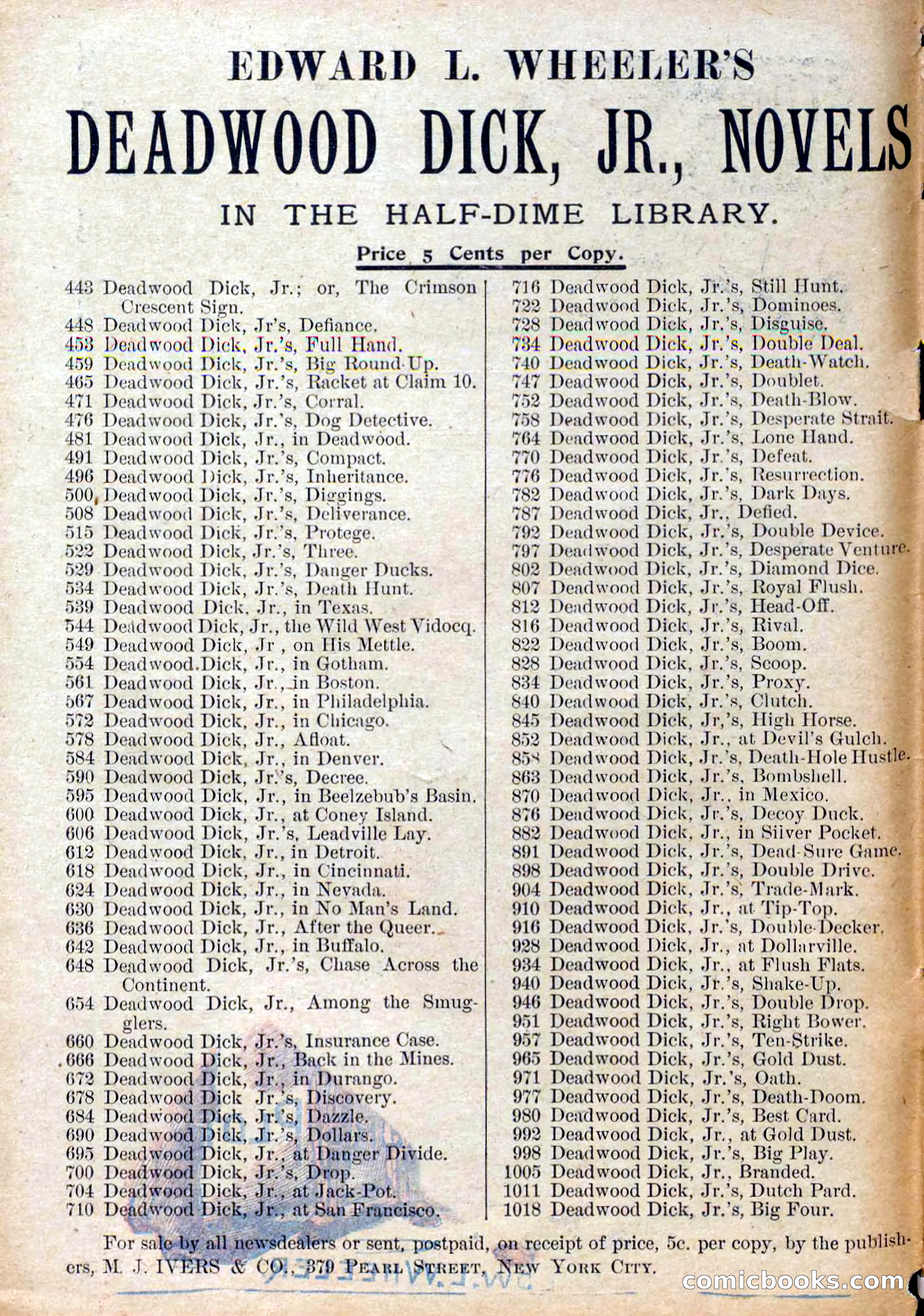 The Deadwood Dick Library, Vol. III, No. 29 — page 2 of 40
