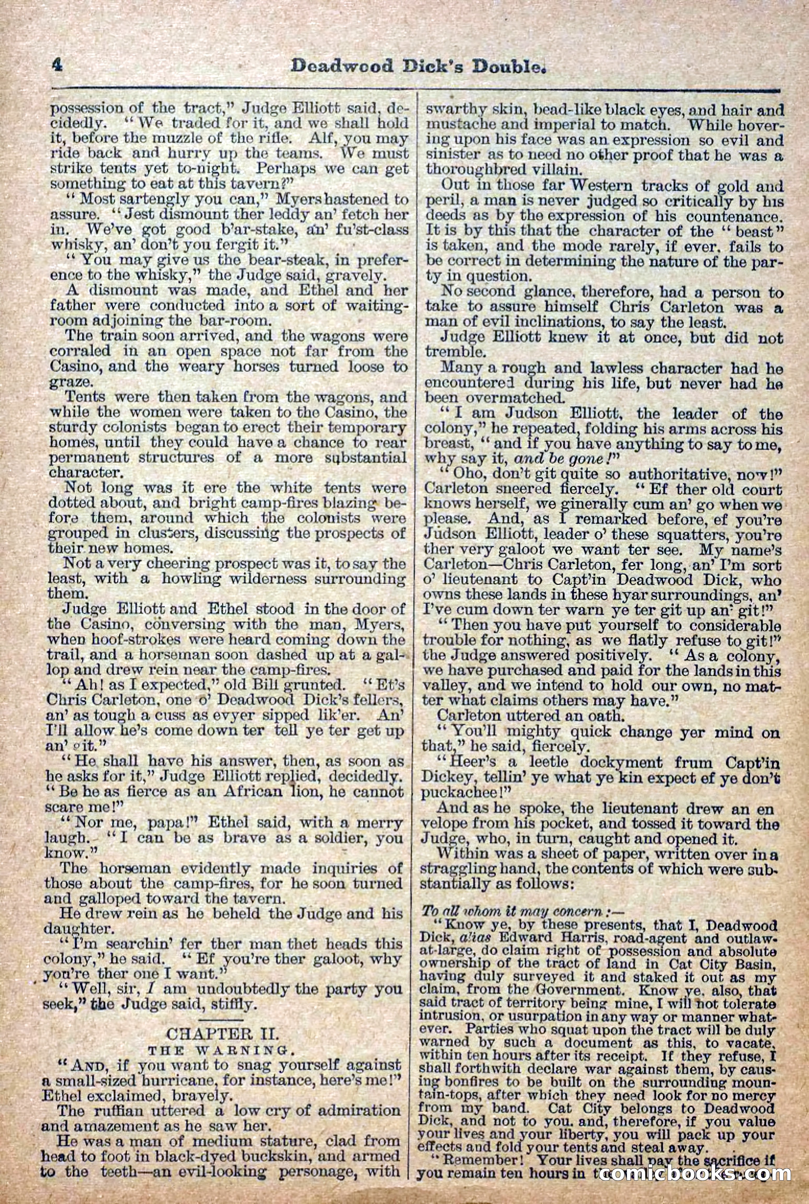 Deadwood Dick Library, Vol. III, No. 30 — page 6 of 40