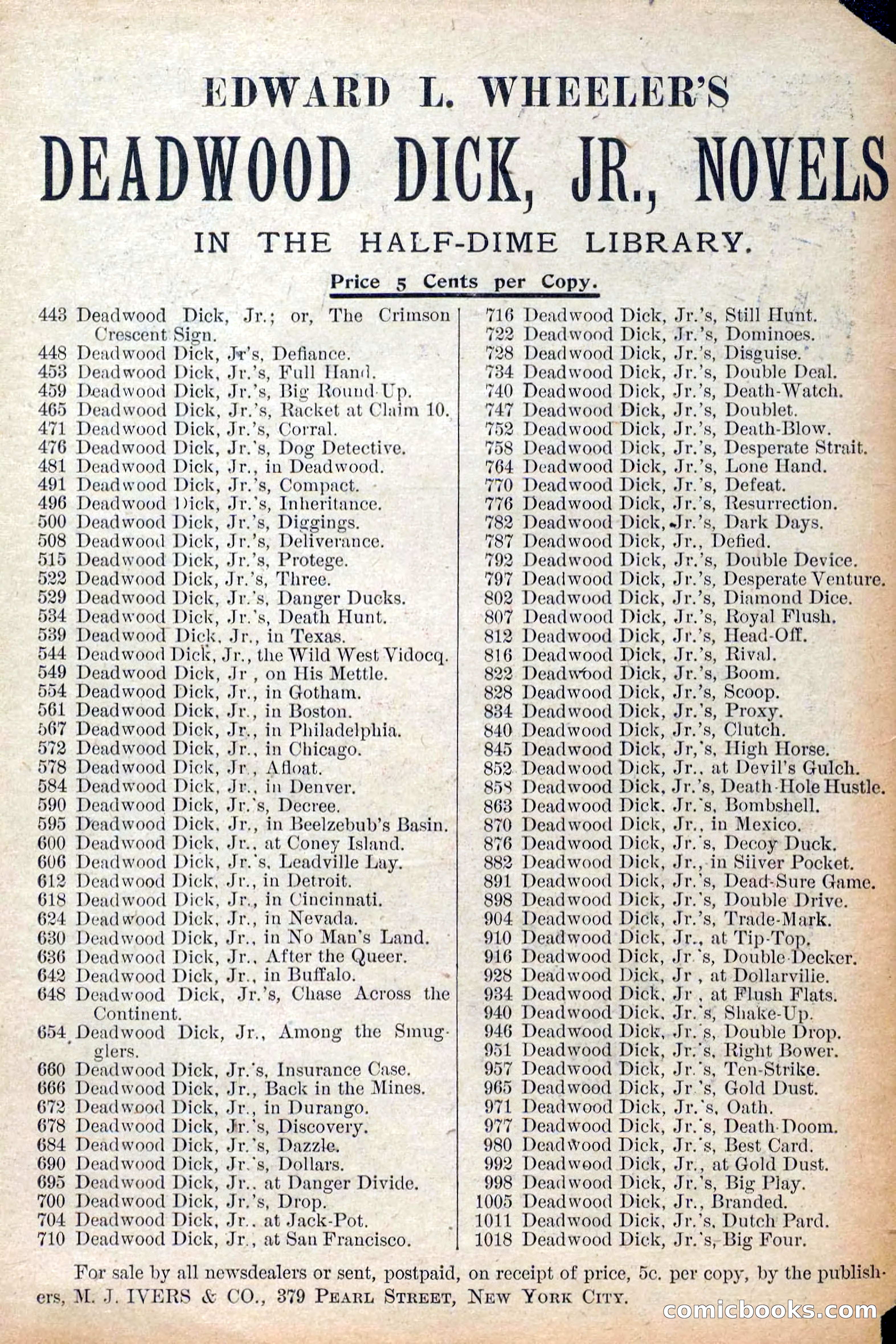 Deadwood Dick Library, Vol. III, No. 31 — page 2 of 42