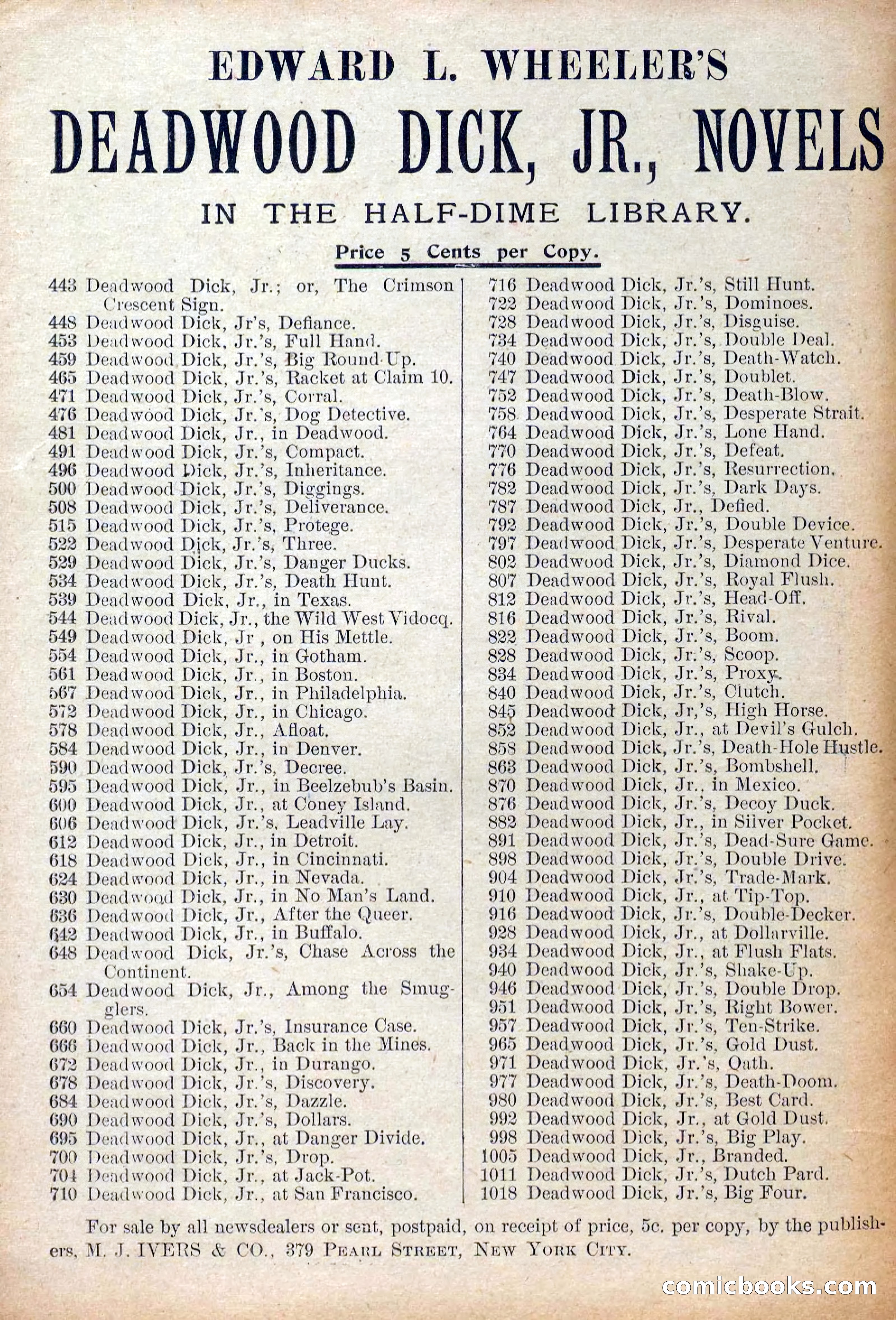 Deadwood Dick Library, Vol. III, No. 32 — page 2 of 42