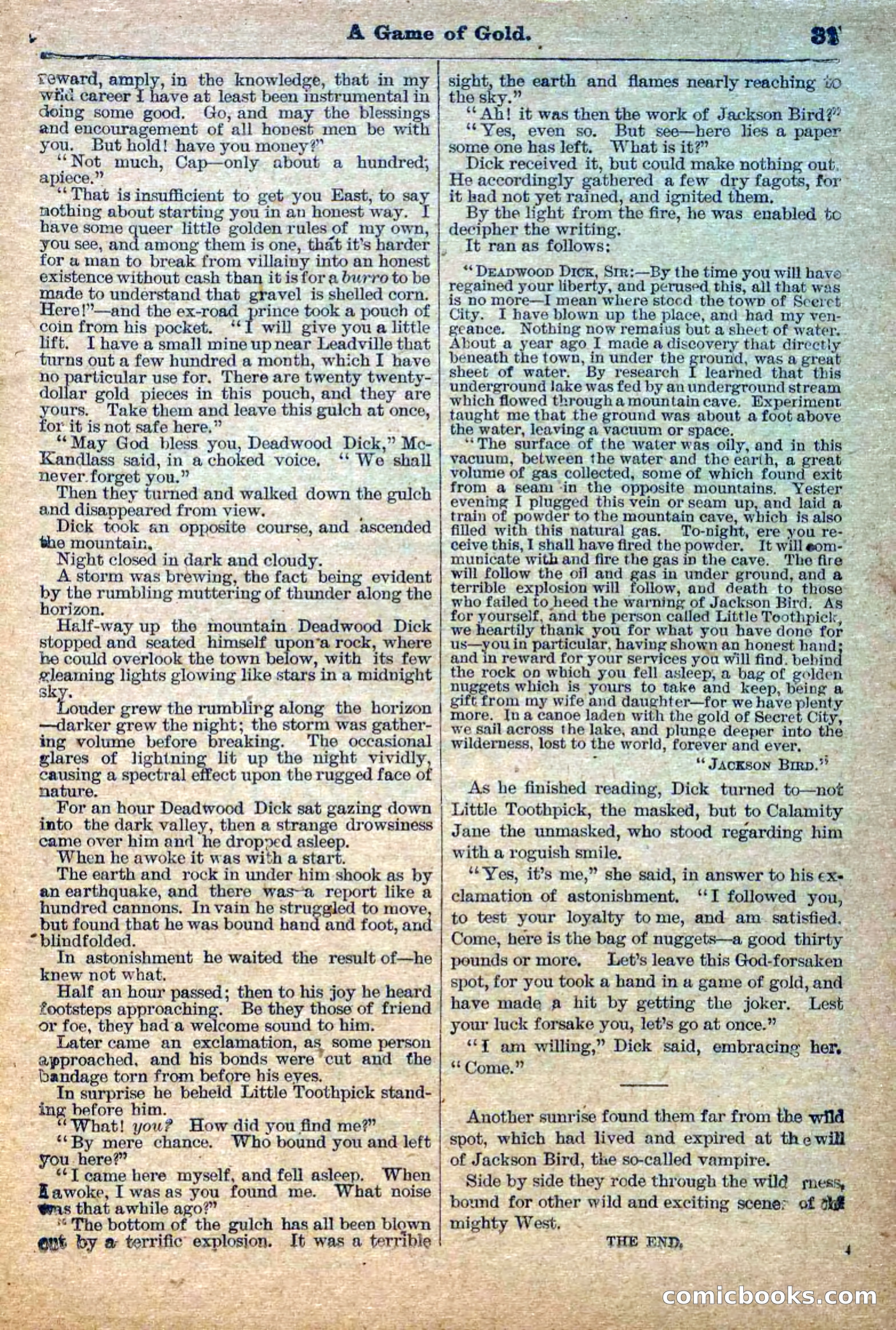 The Deadwood Dick Library, Vol. III, No. 34 — page 33 of 42