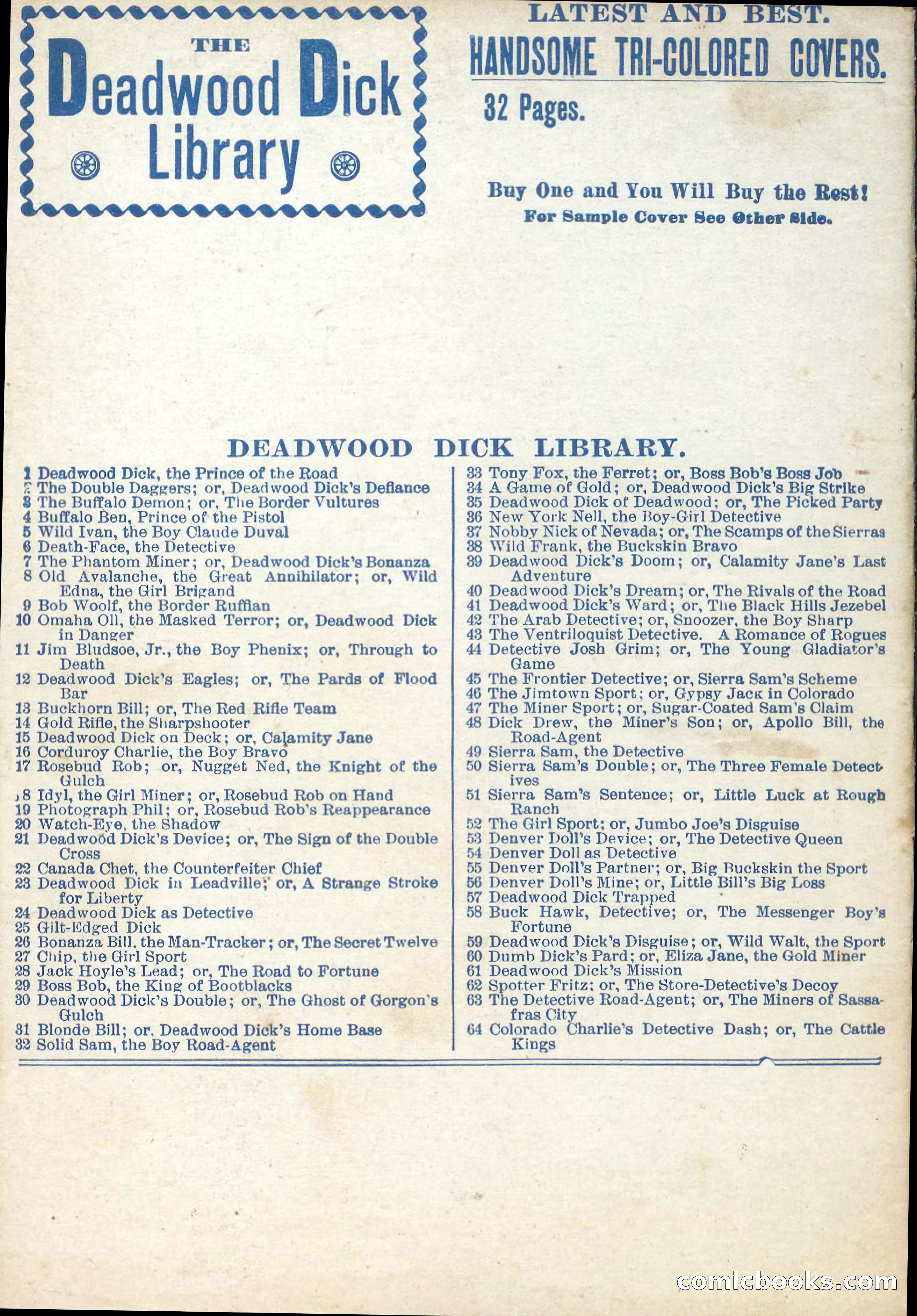 The Deadwood Dick Library, Vol. III, No. 35 — page 42 of 42