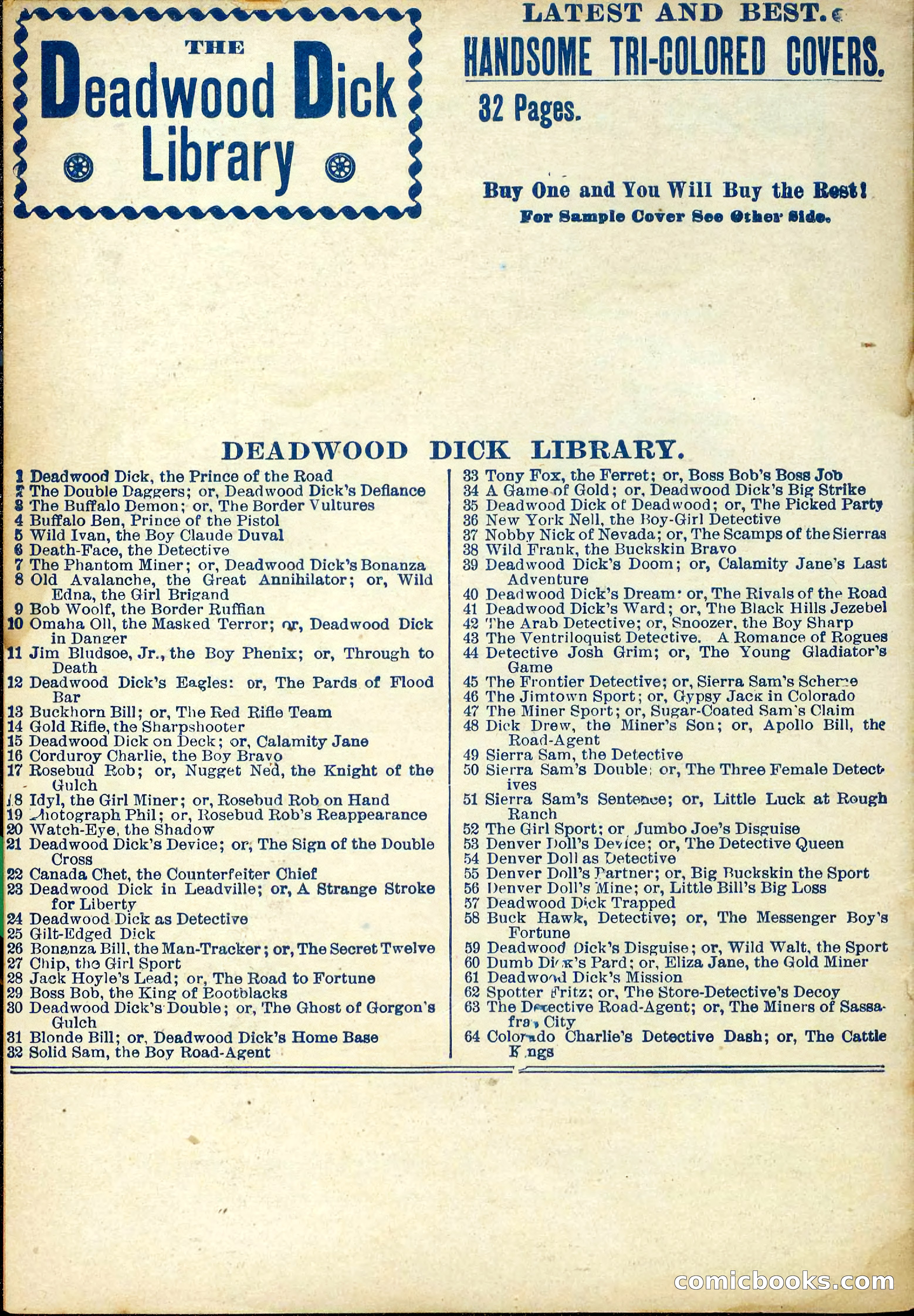 The Deadwood Dick Library, Vol. III, No. 37 — page 42 of 42