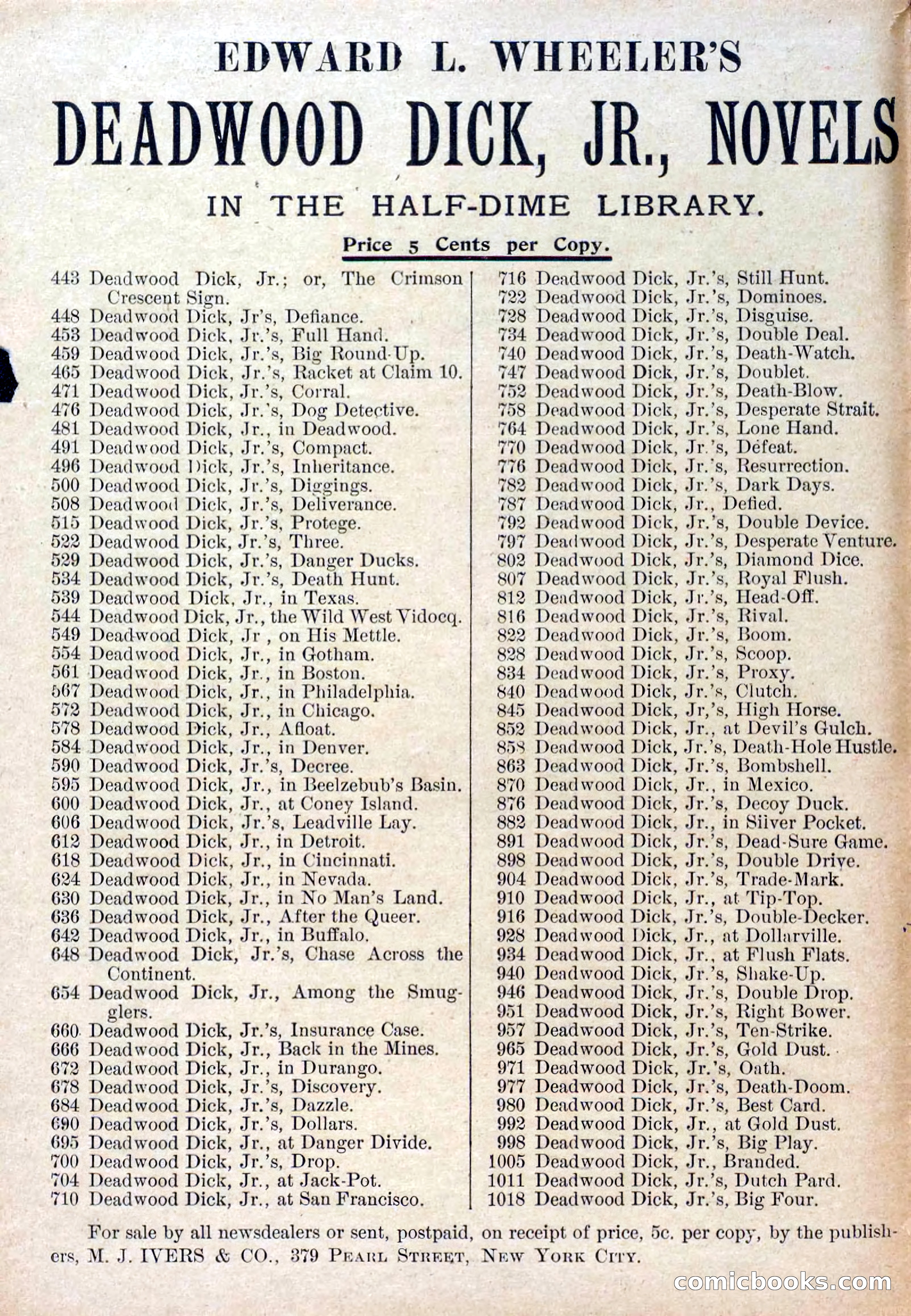 The Deadwood Dick Library, Vol. III, No. 38 — page 2 of 42