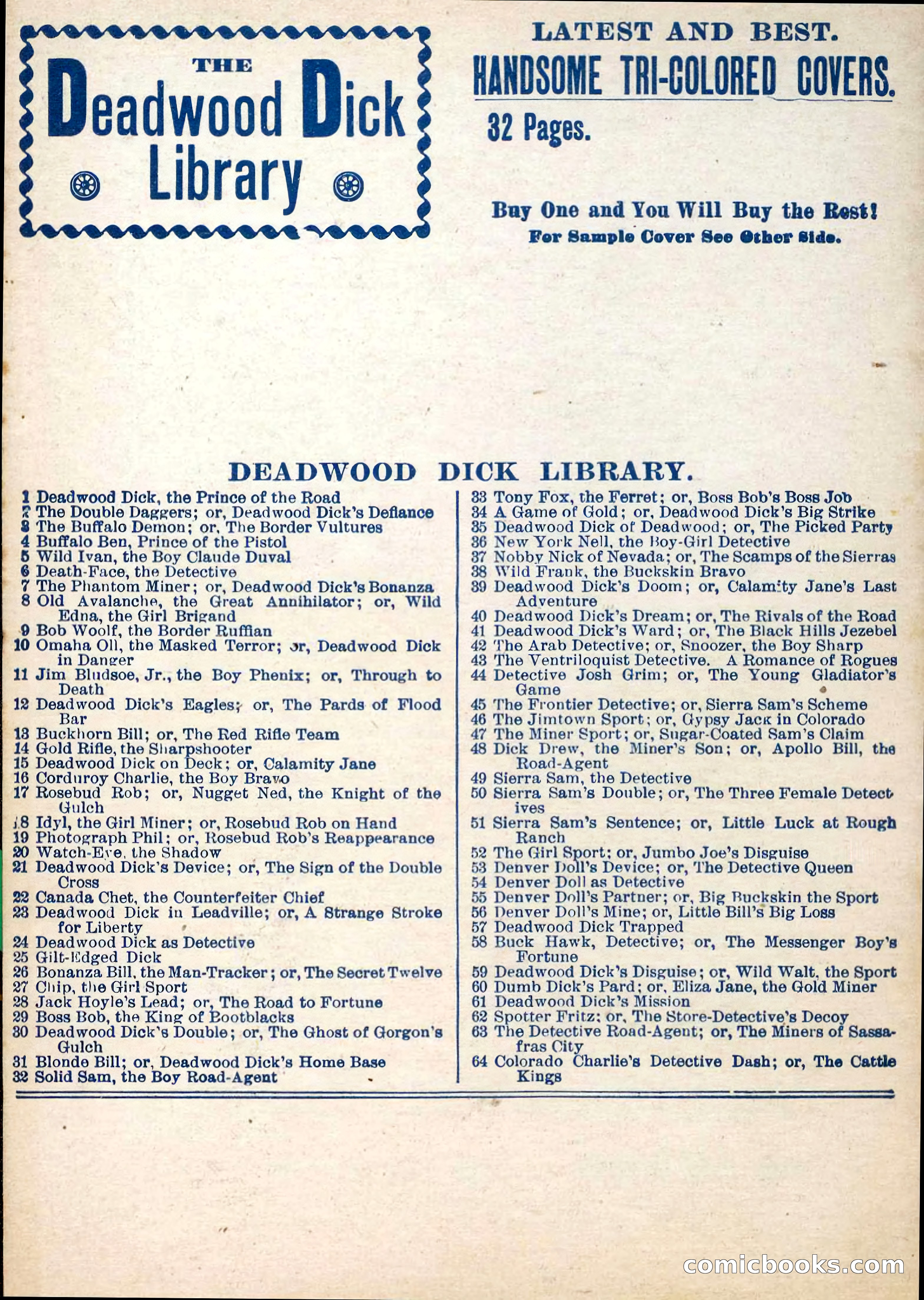 Deadwood Dick Library, Vol. IV, No. 40 — page 42 of 42
