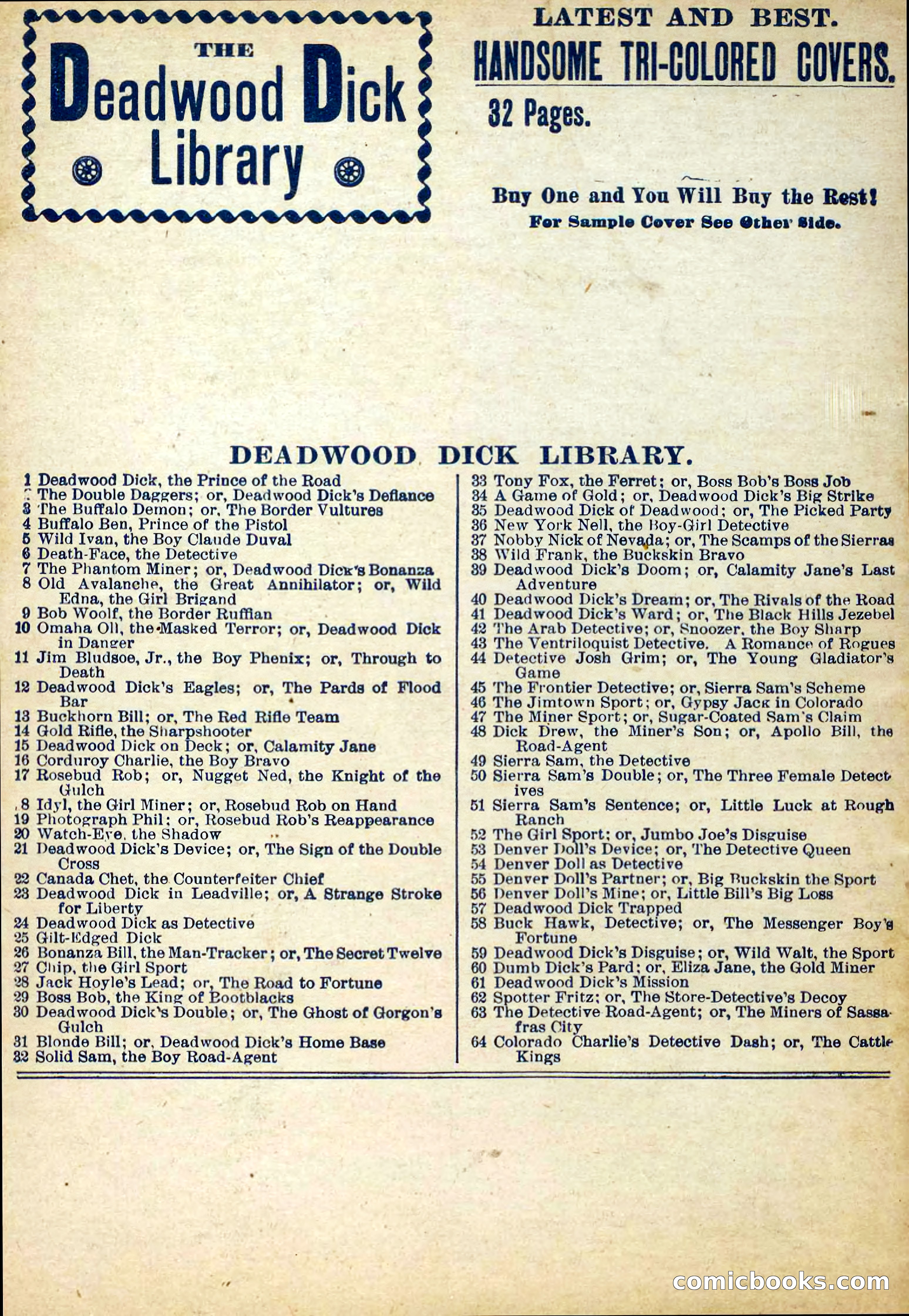 Deadwood Dick Library, Vol. IV, No. 41 — page 42 of 42