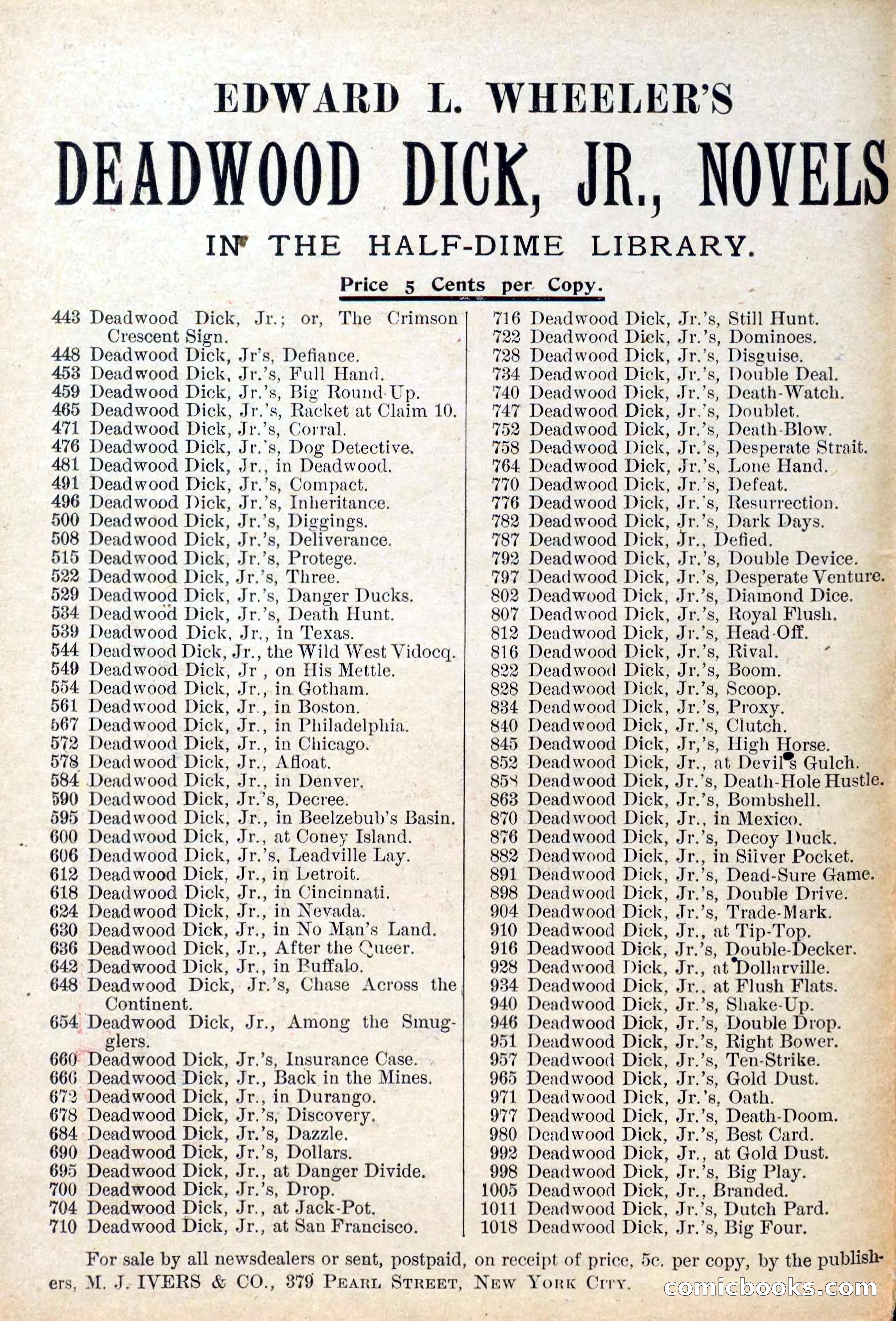 The Deadwood Dick Library, Vol. IV, No. 43 — page 2 of 42