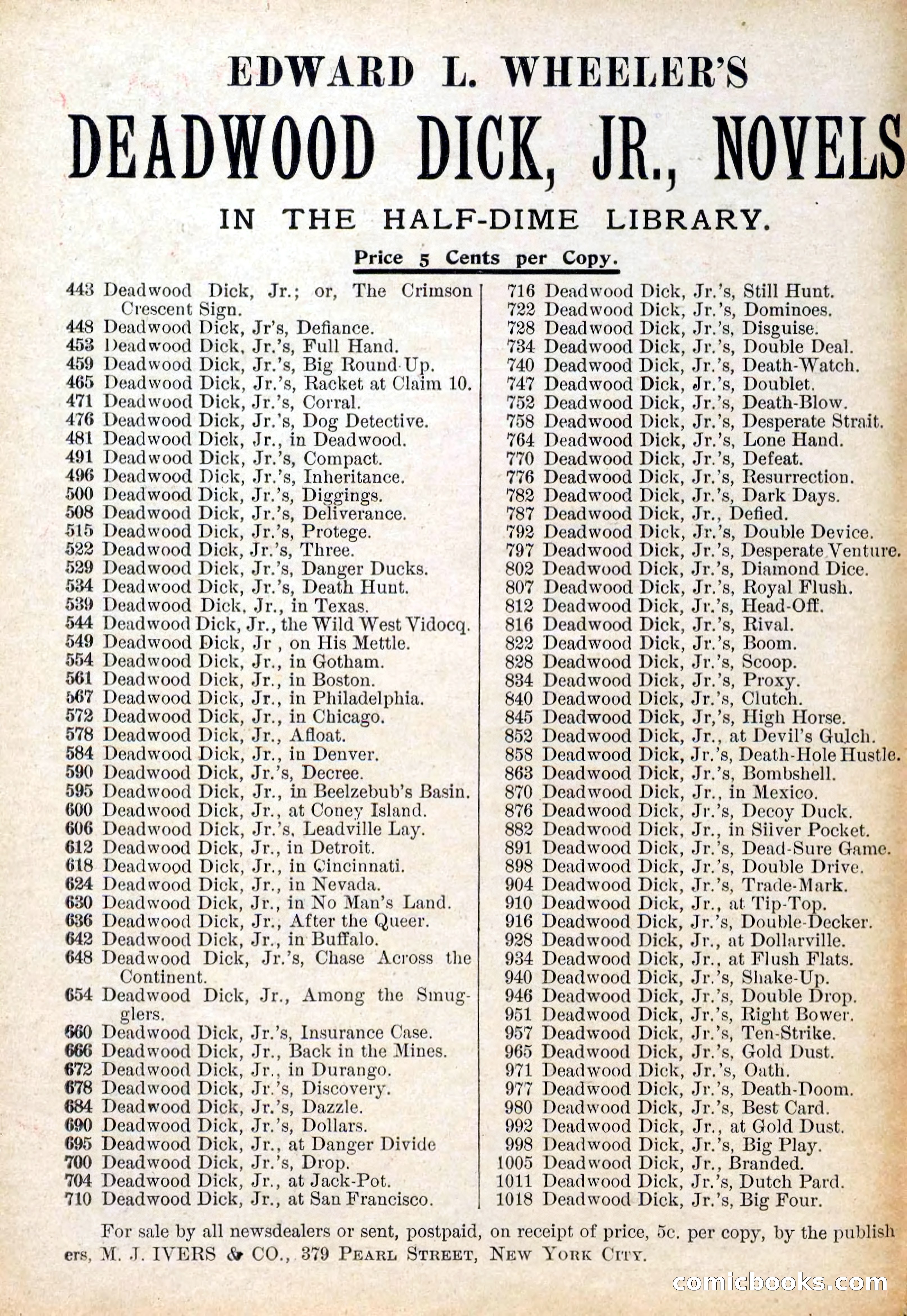 The Deadwood Dick Library, Vol. IV, No. 44 — page 2 of 42