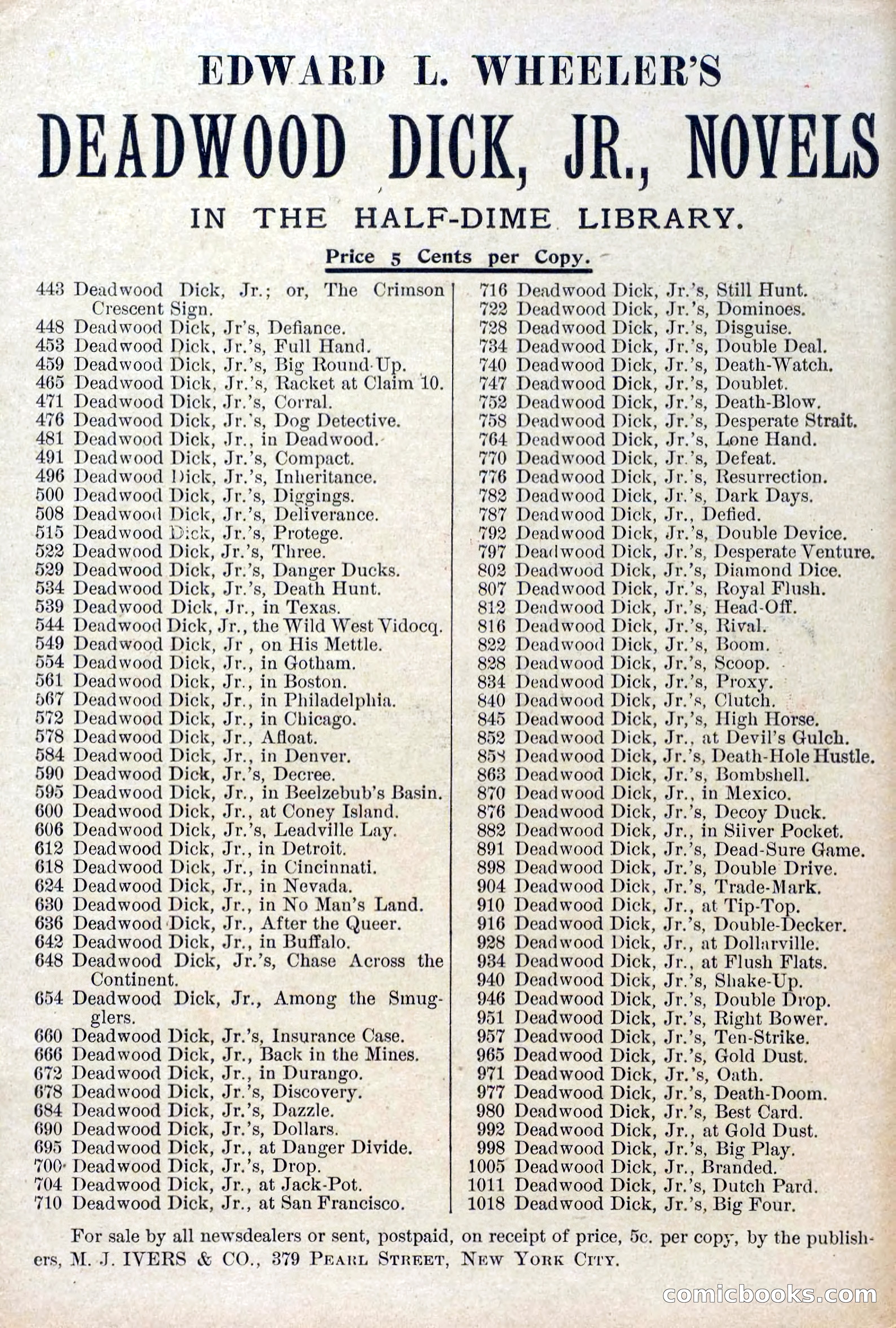 The Deadwood Dick Library, Vol. IV, No. 46 — page 2 of 40