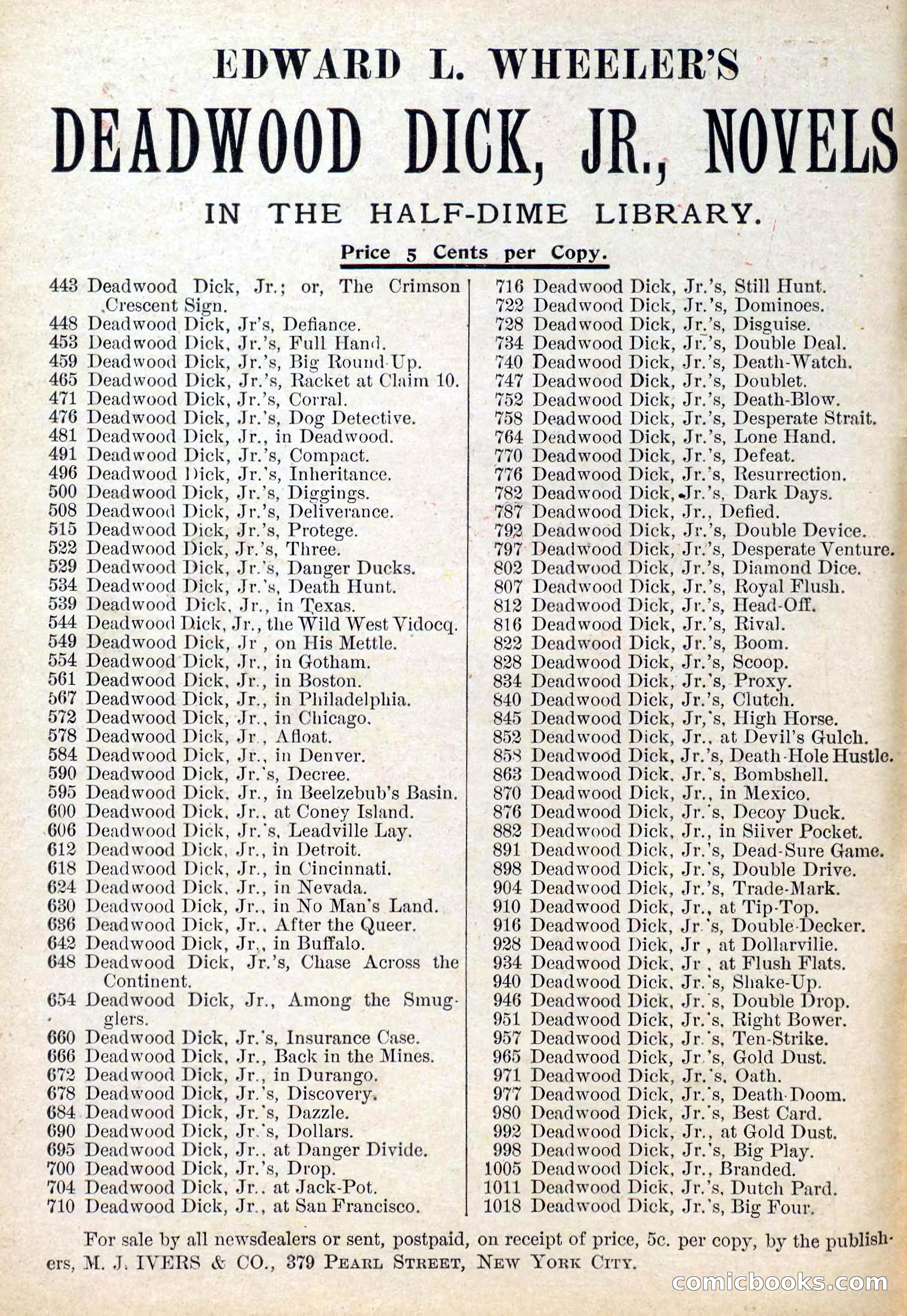 Deadwood Dick Library, Vol. IV, No. 47 — page 2 of 42