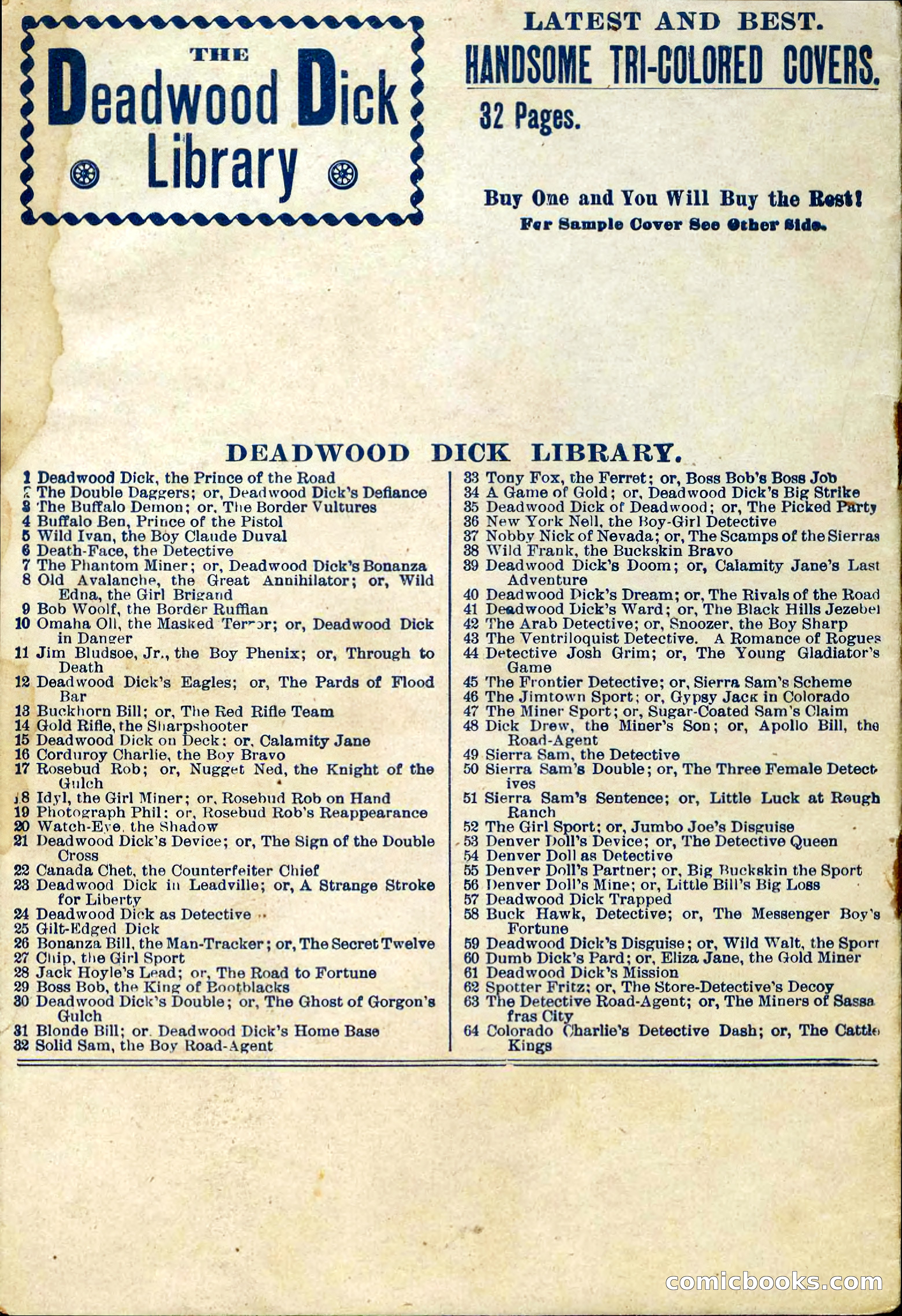 Deadwood Dick Library, Vol. IV, No. 47 — page 42 of 42