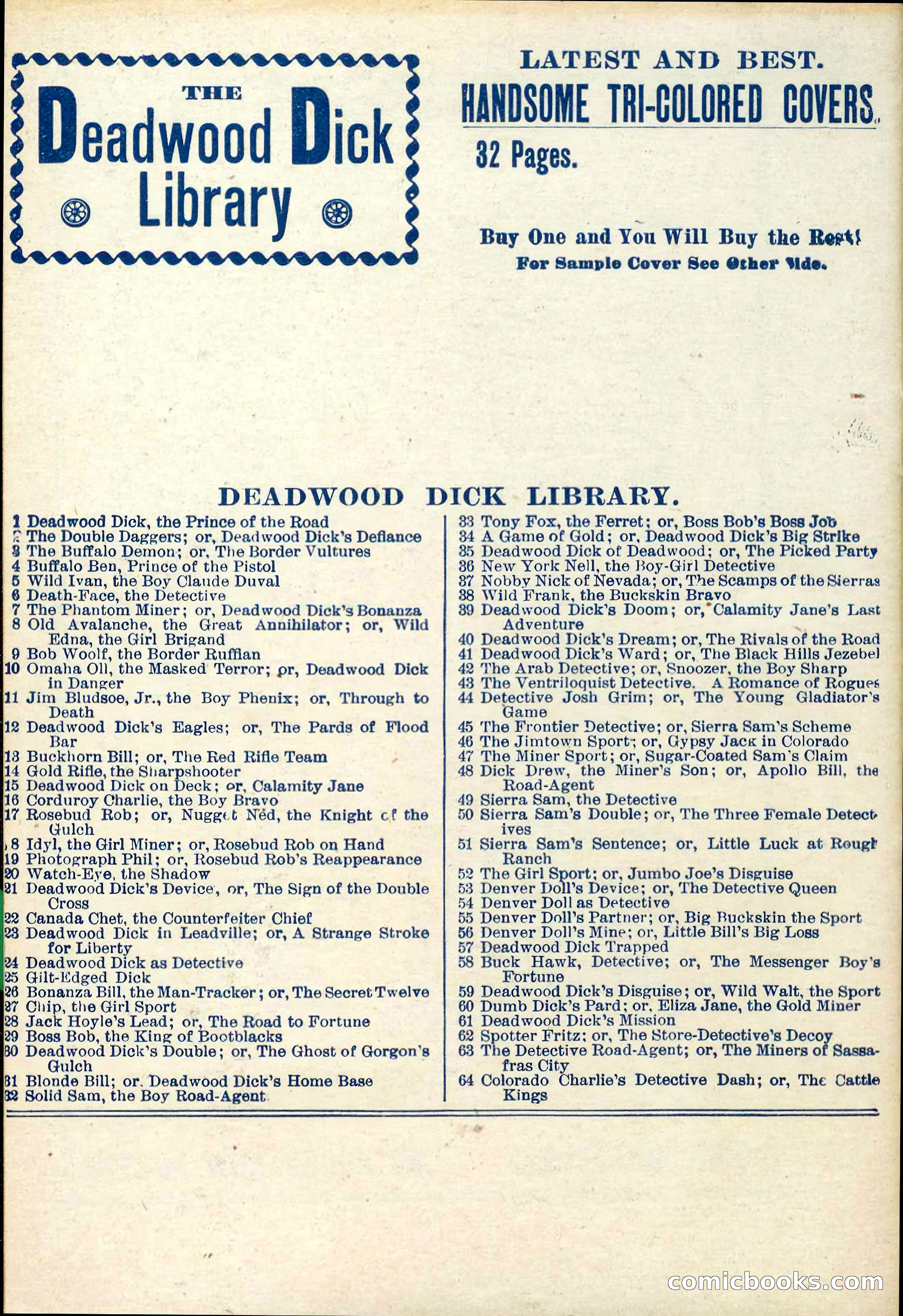 The Deadwood Dick Library, Vol. IV, No. 48 — page 42 of 42