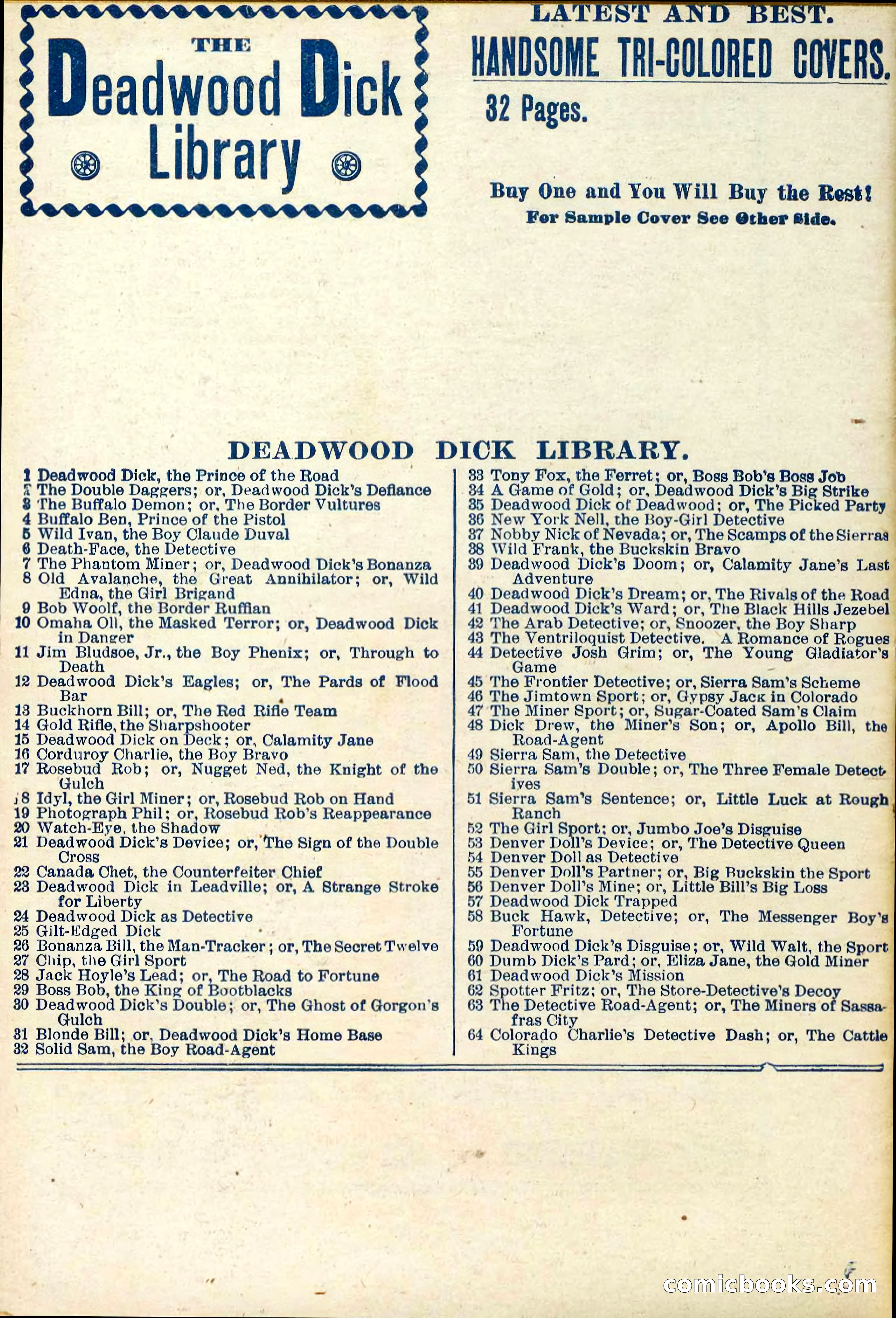 Deadwood Dick Library, Vol. IV, No. 49 — page 42 of 42