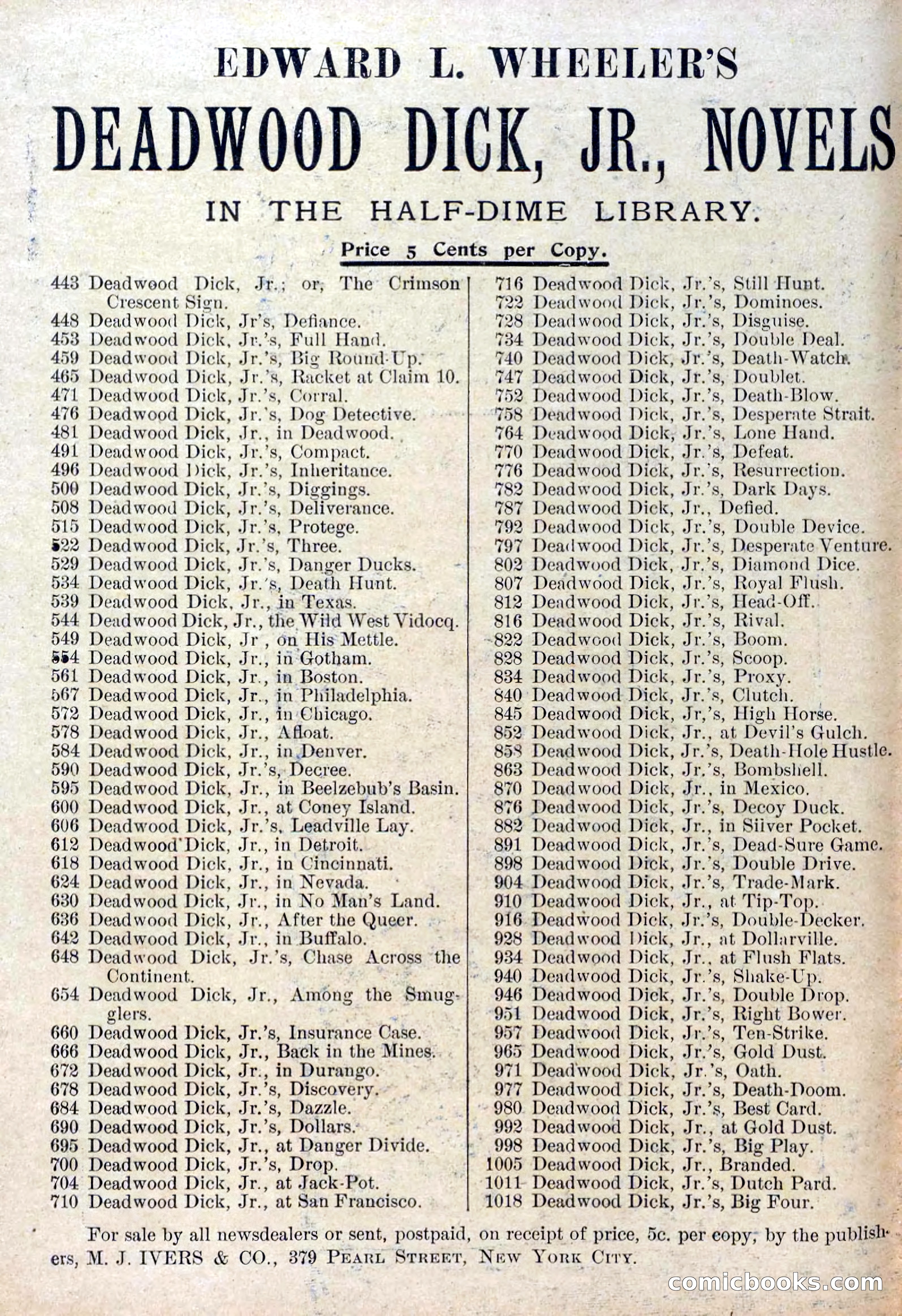 The Deadwood Dick Library, Vol. IV, No. 50 — page 2 of 40