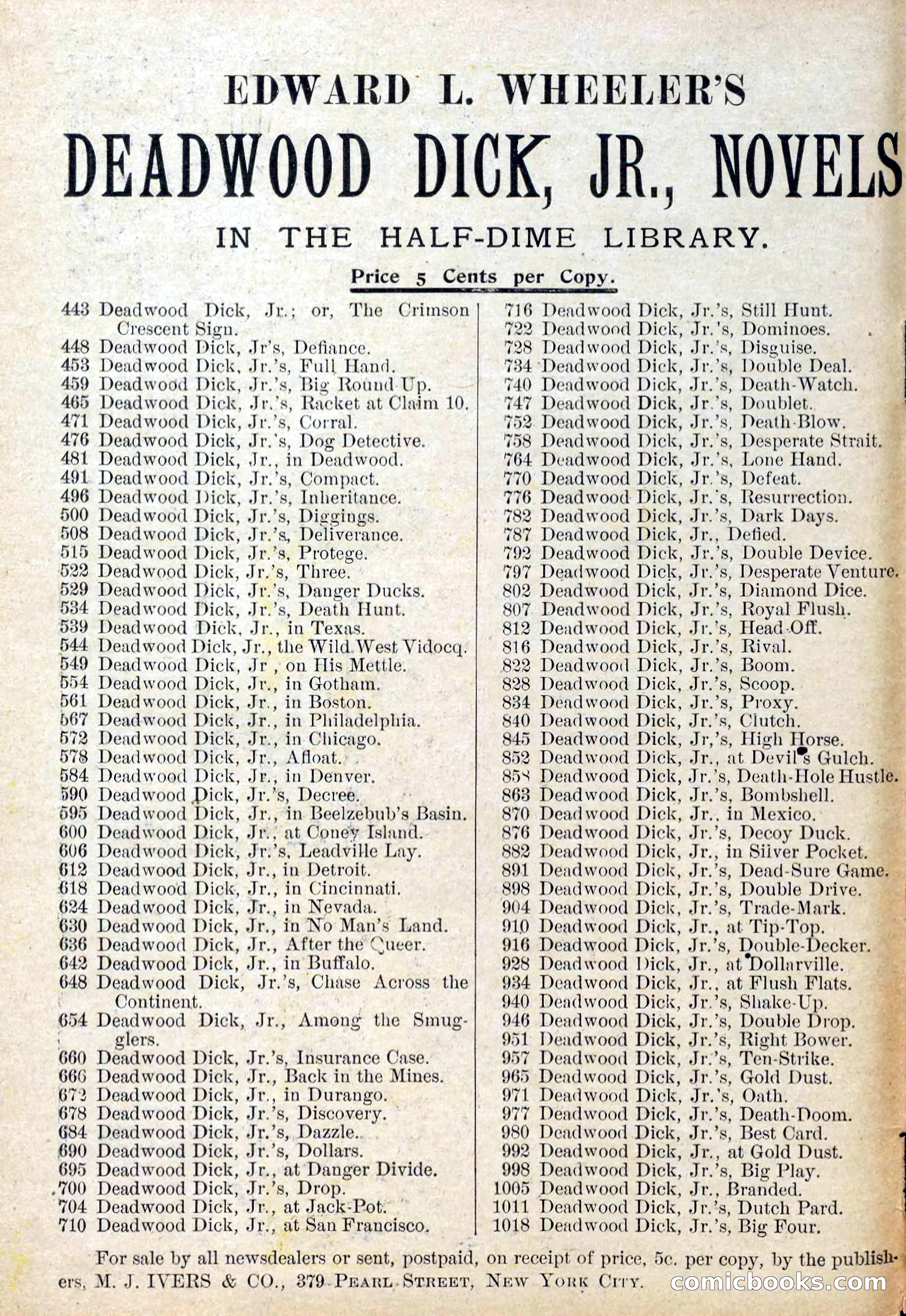 The Deadwood Dick Library, Vol. IV, No. 51 — page 2 of 40