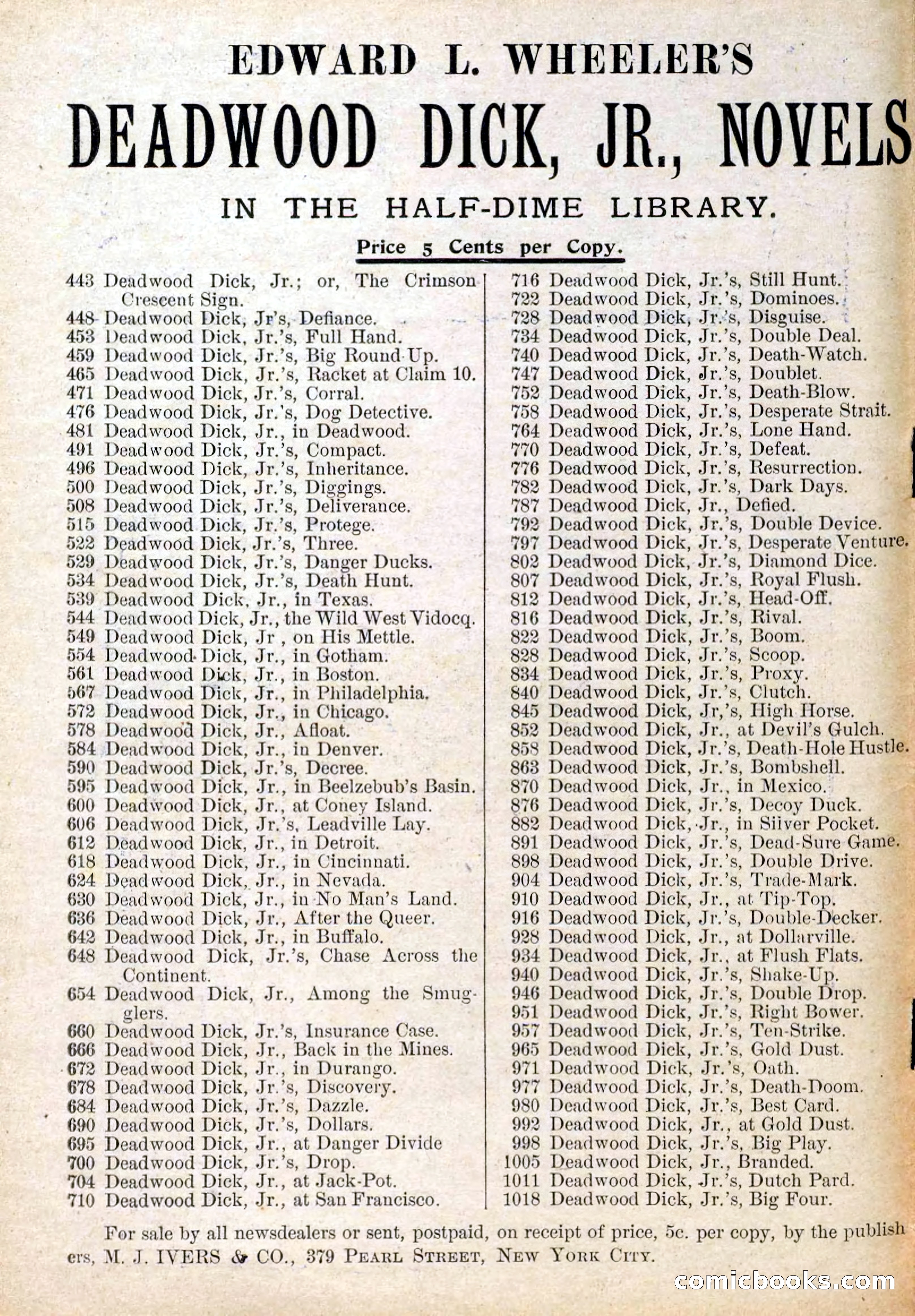 Deadwood Dick Library, Vol. IV, No. 52 — page 2 of 40