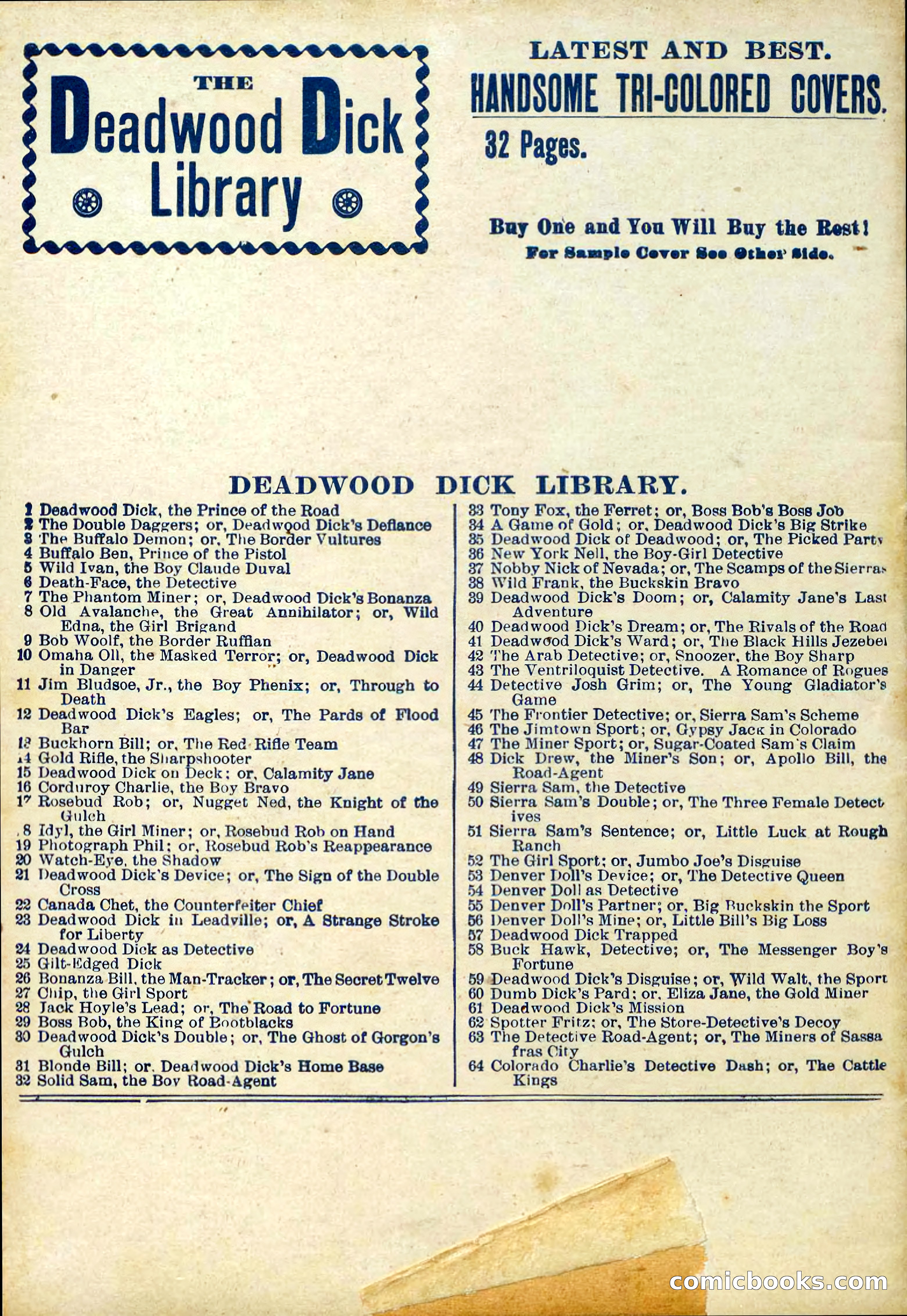 Deadwood Dick Library, Vol. V, No. 54 — page 40 of 40