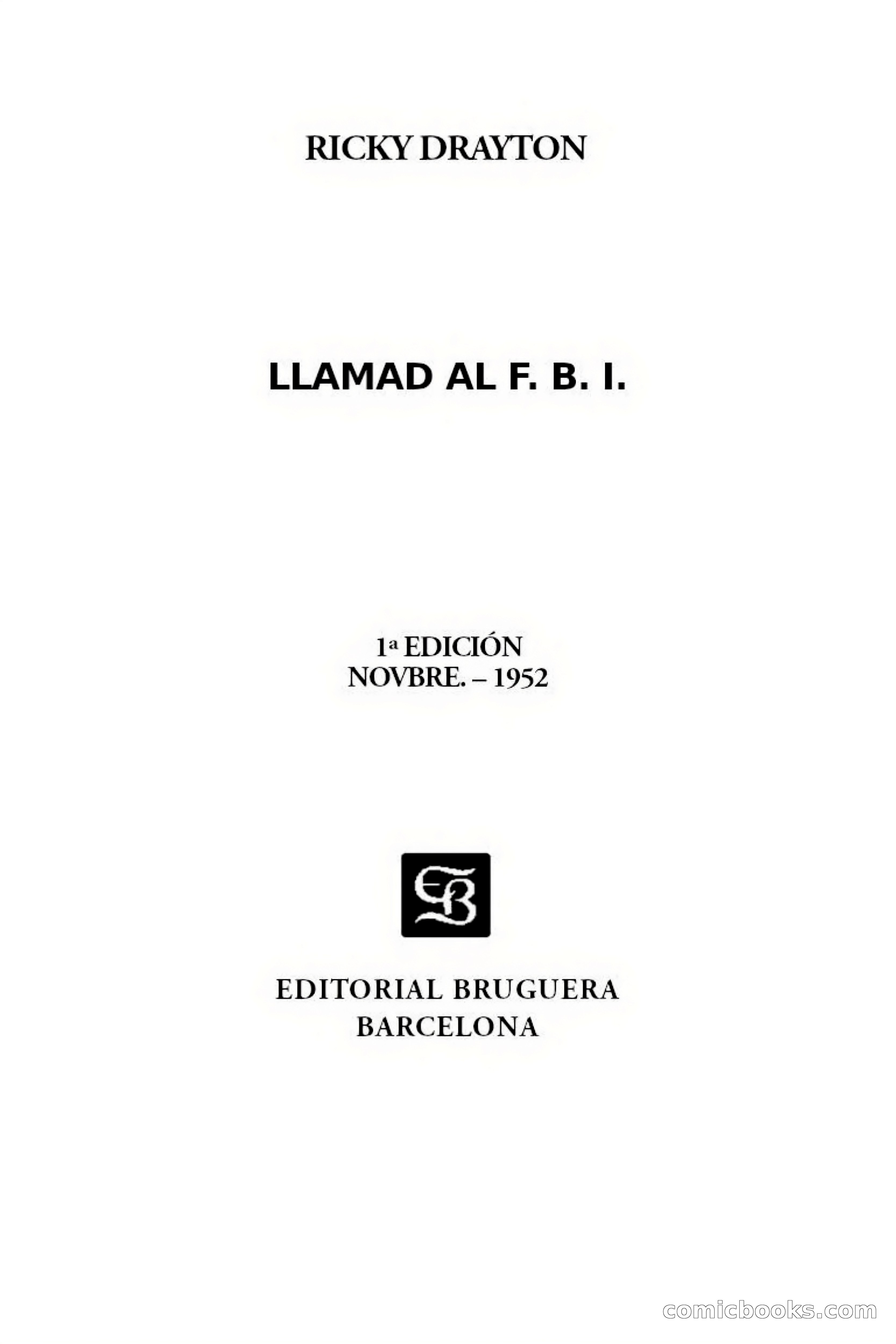 D Detective Magazine: Llamad al F.B.I. — page 2 of 135