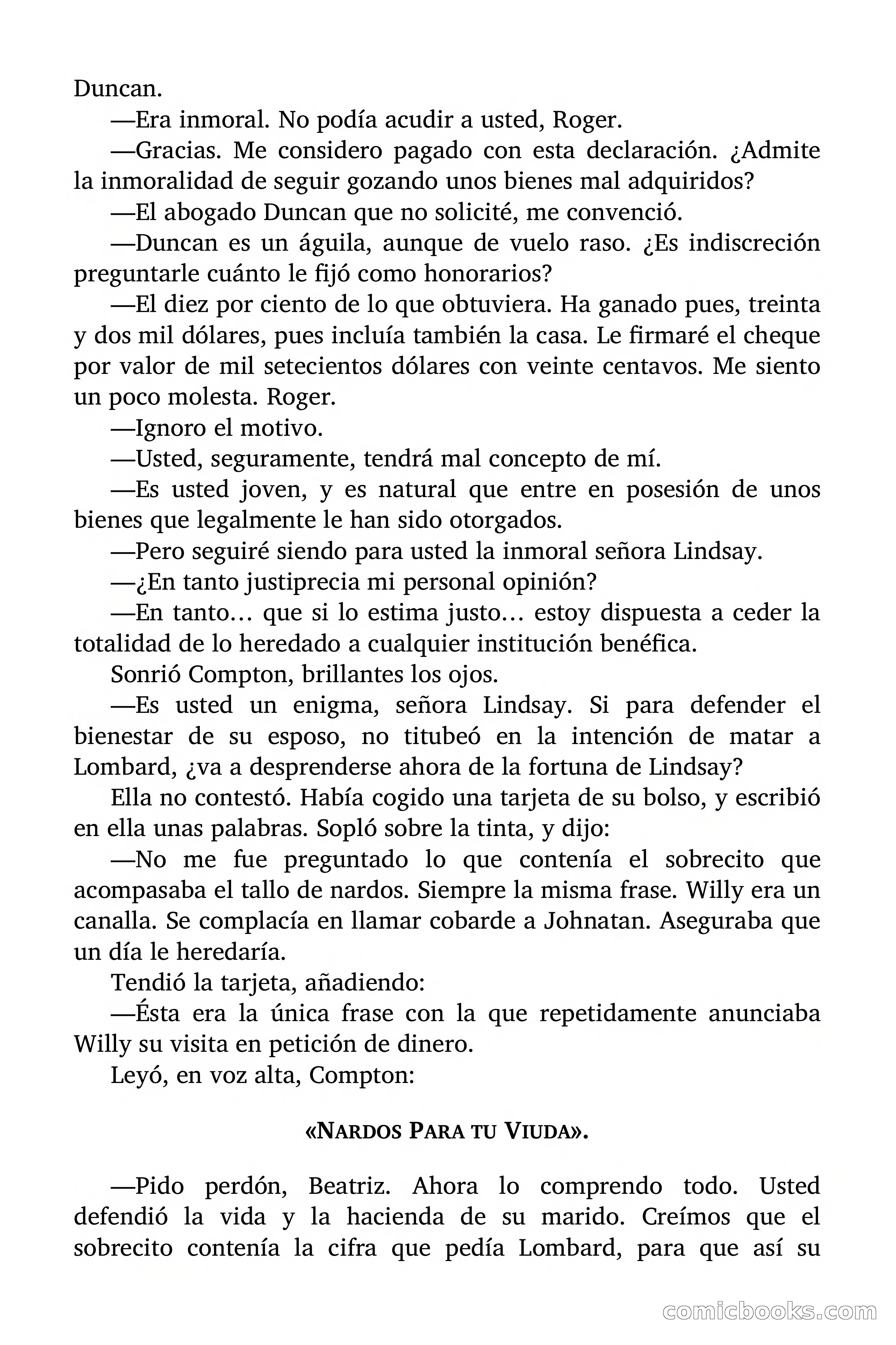 Nardos para tu viuda (Flowers for Your Widow) — page 39 of 88