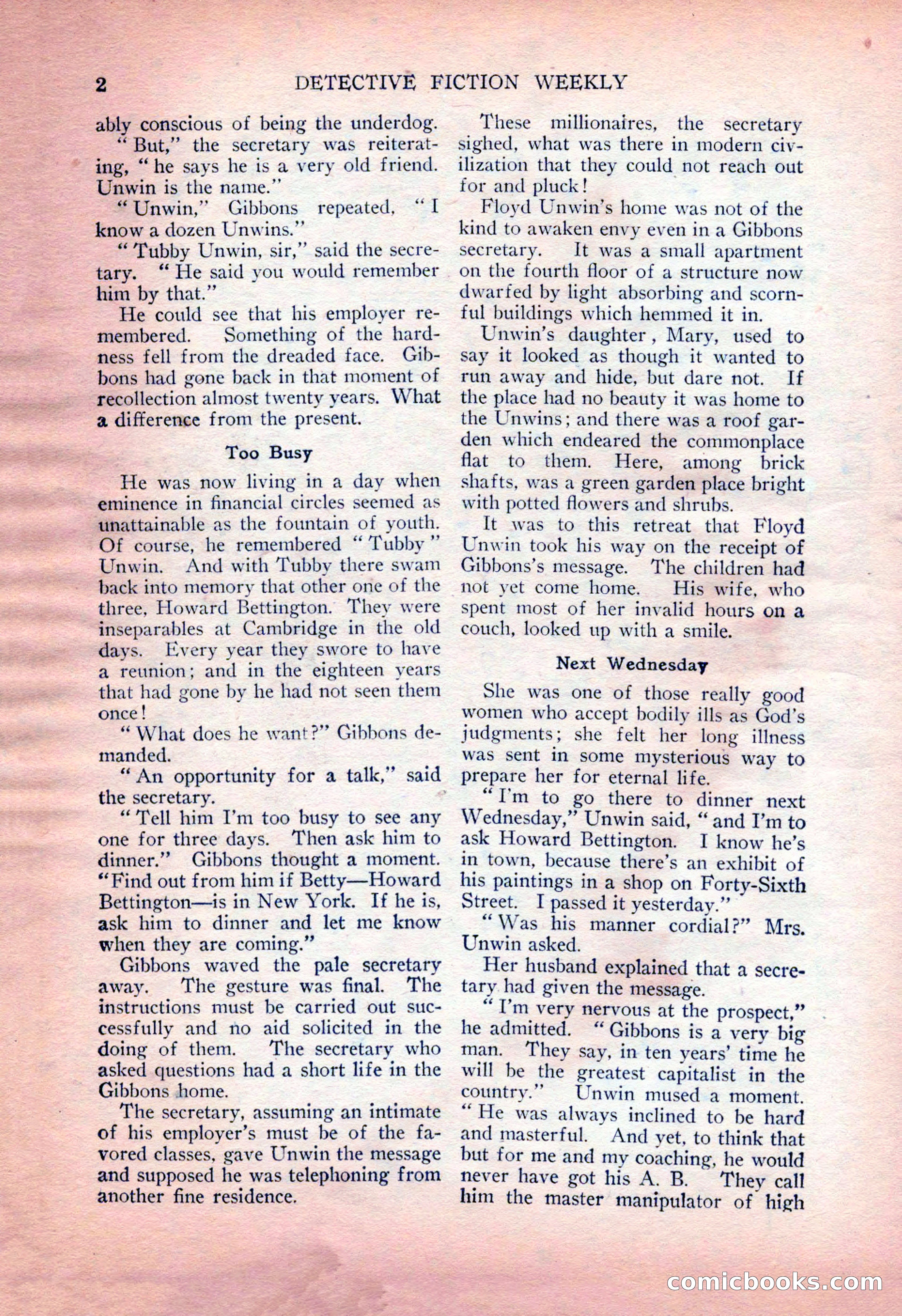Detective Fiction Weekly, July 7, 1928 — page 12 of 156