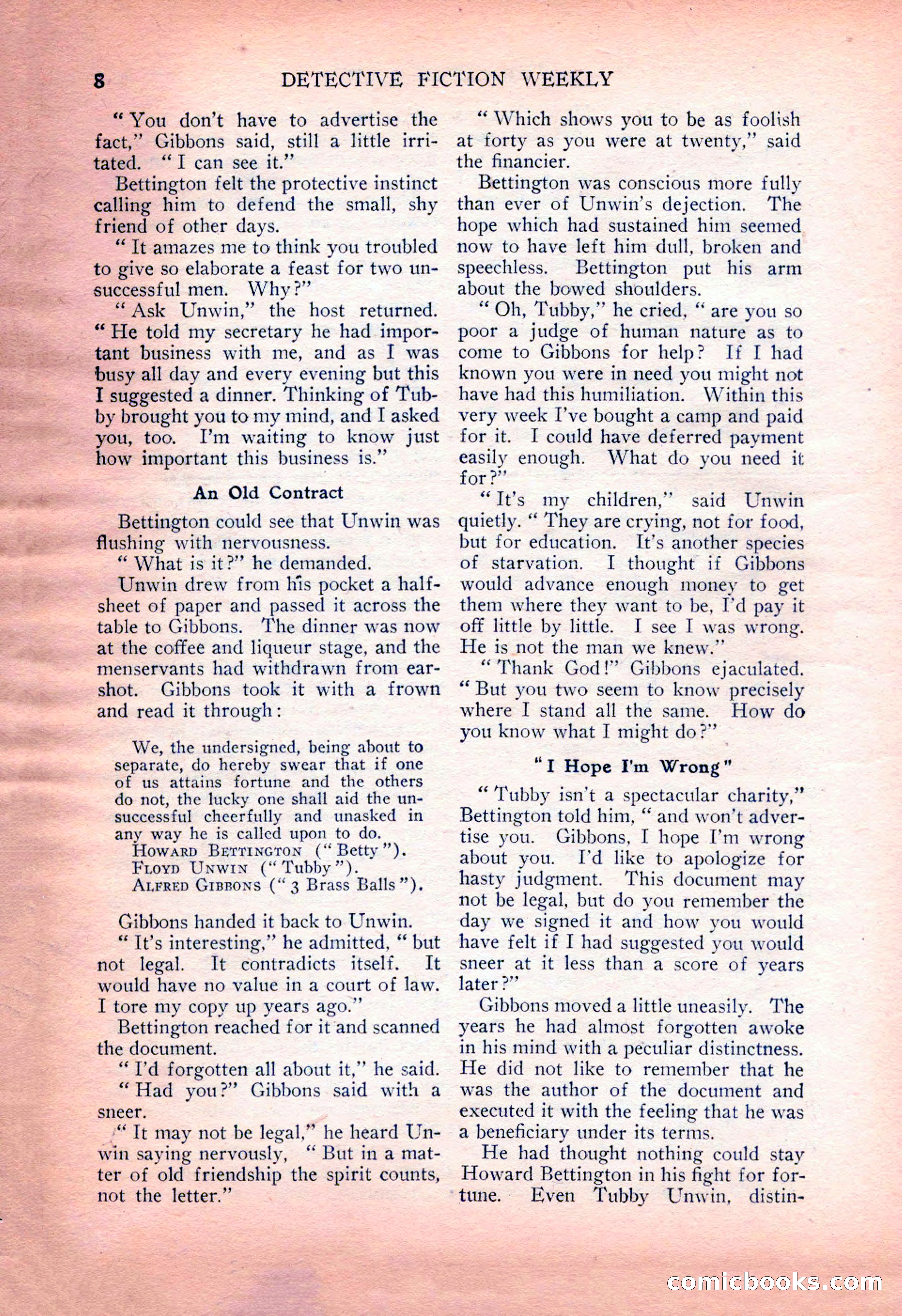 Detective Fiction Weekly, July 7, 1928 — page 18 of 156